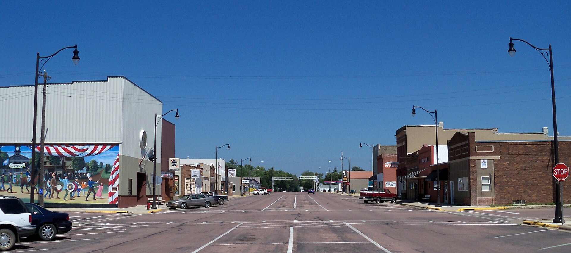 Downtown Lennox, South Dakota, USA.