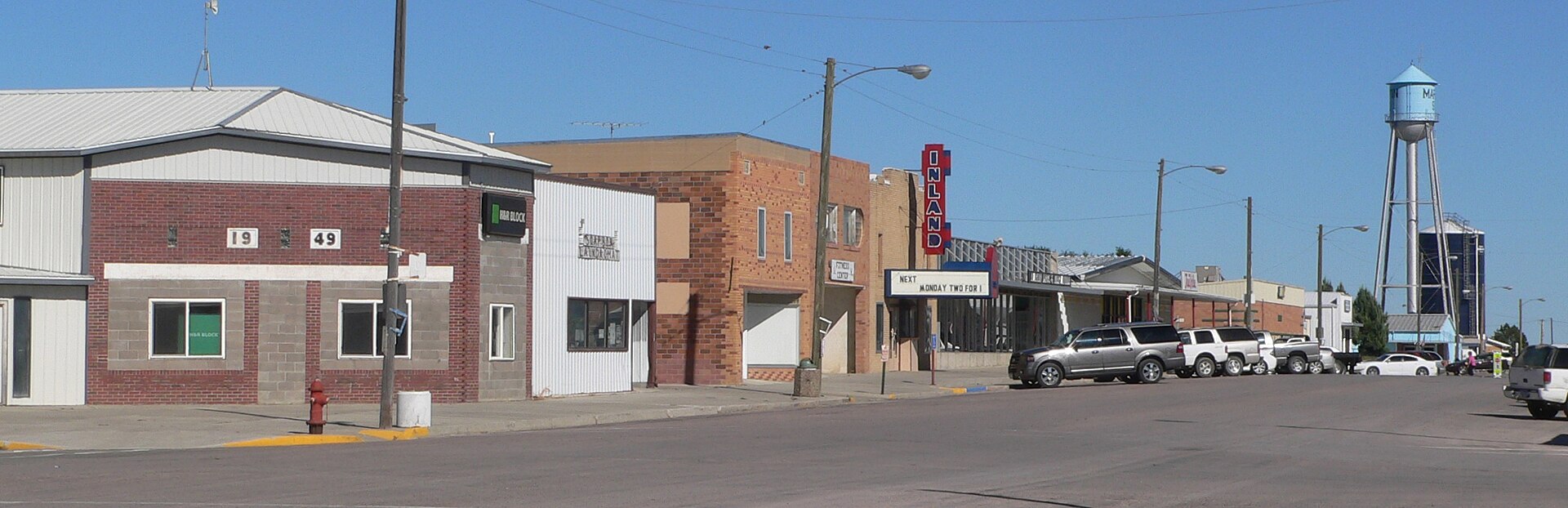Downtown Martin, South Dakota: north side of Main Street. seem from about Fourth Avenue.