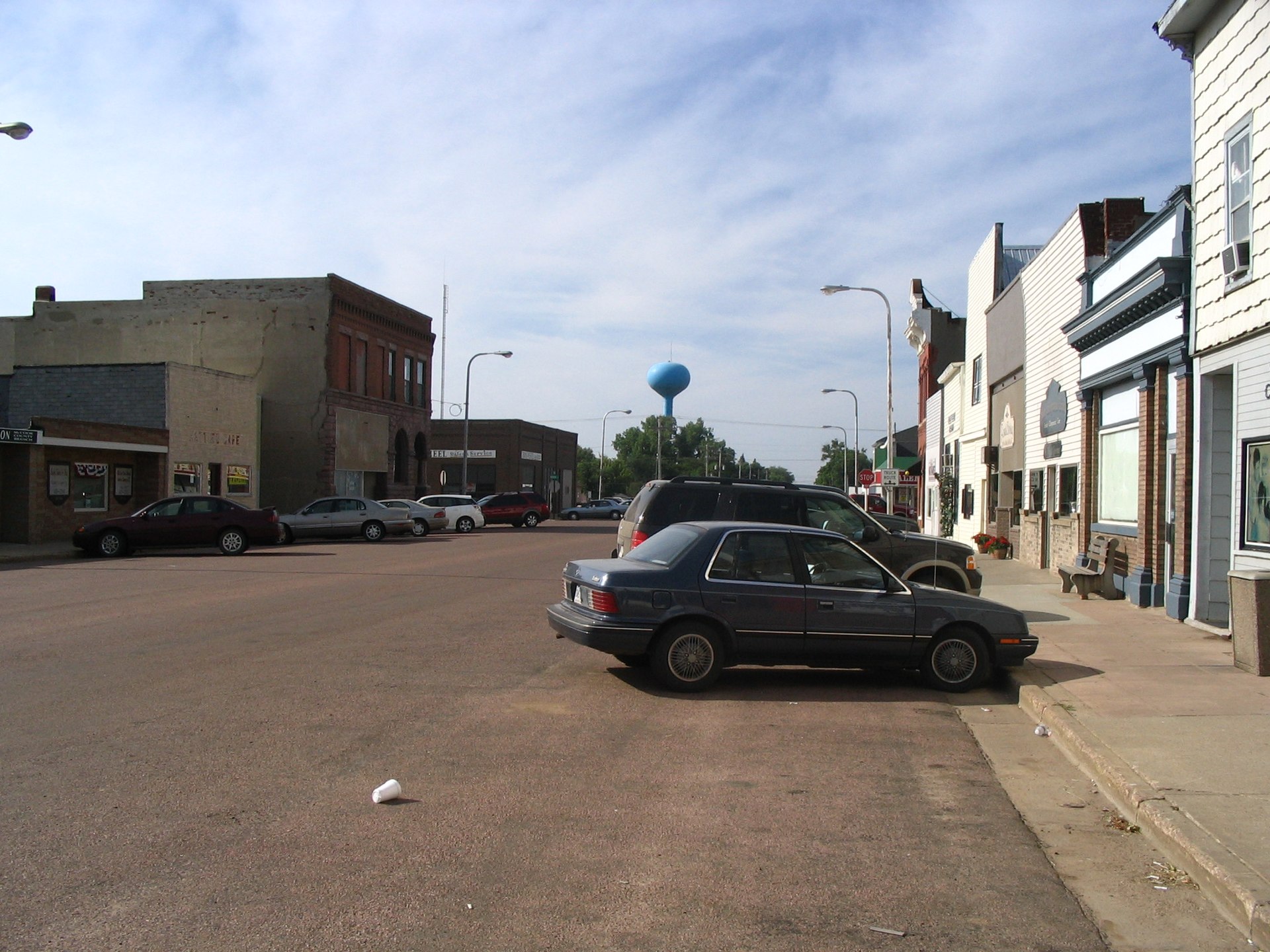 Downtown streets in Salem, South Dakota
