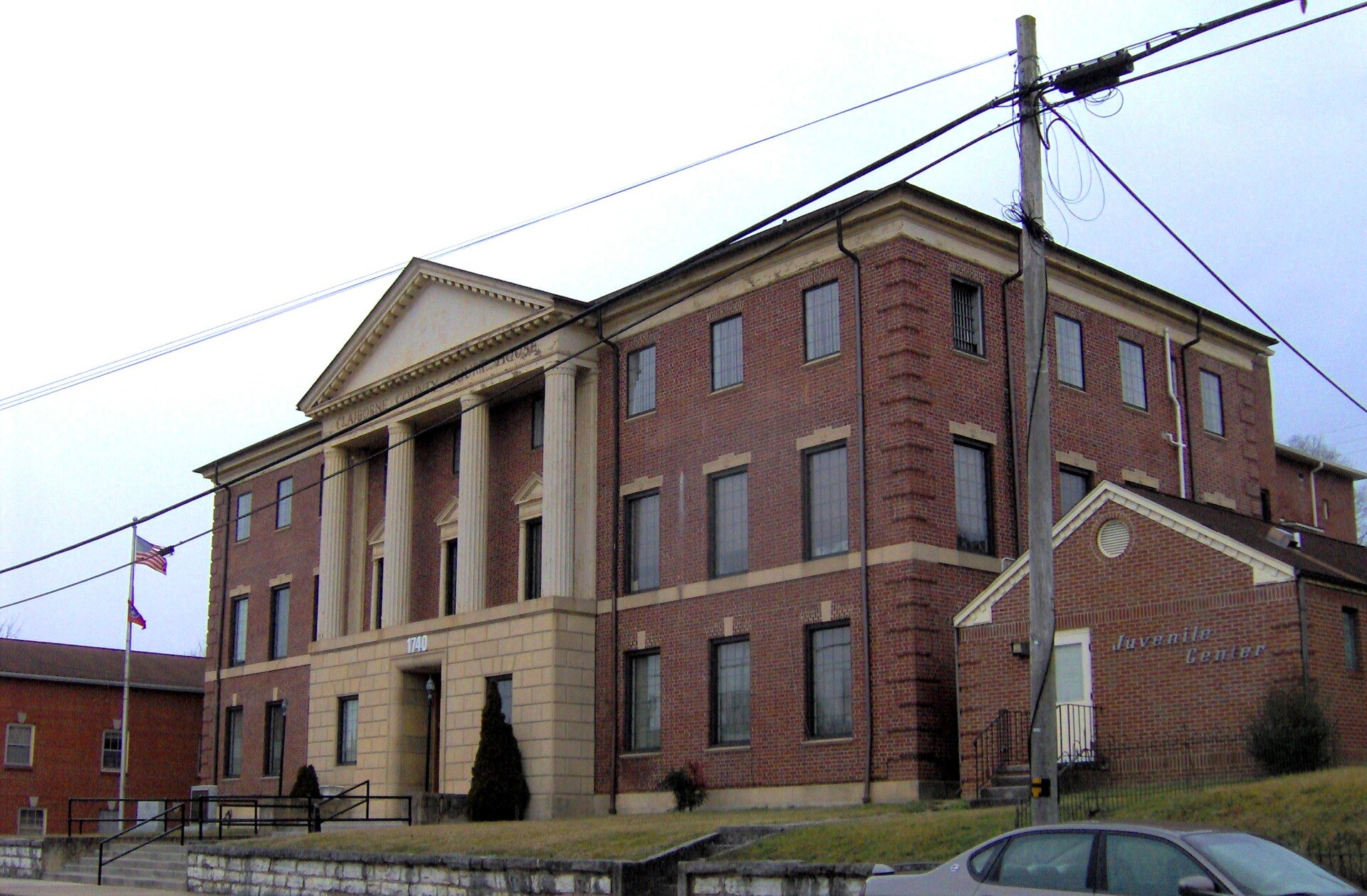 Claiborne County Courthouse in Tazewell, Tennessee, in the southeastern United States.