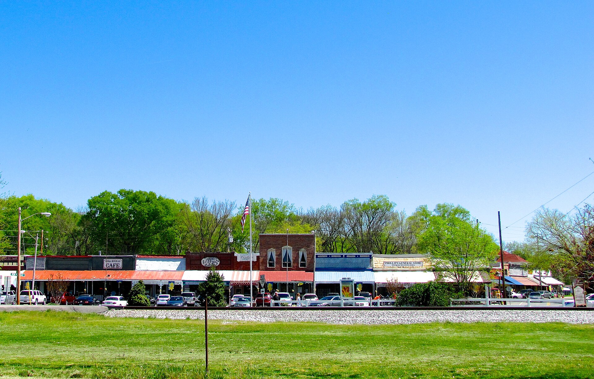 Historic district at the intersection of Main and Webb streets (State Route 82 and State Route 269) in Bell Buckle, Tennessee, United States.
