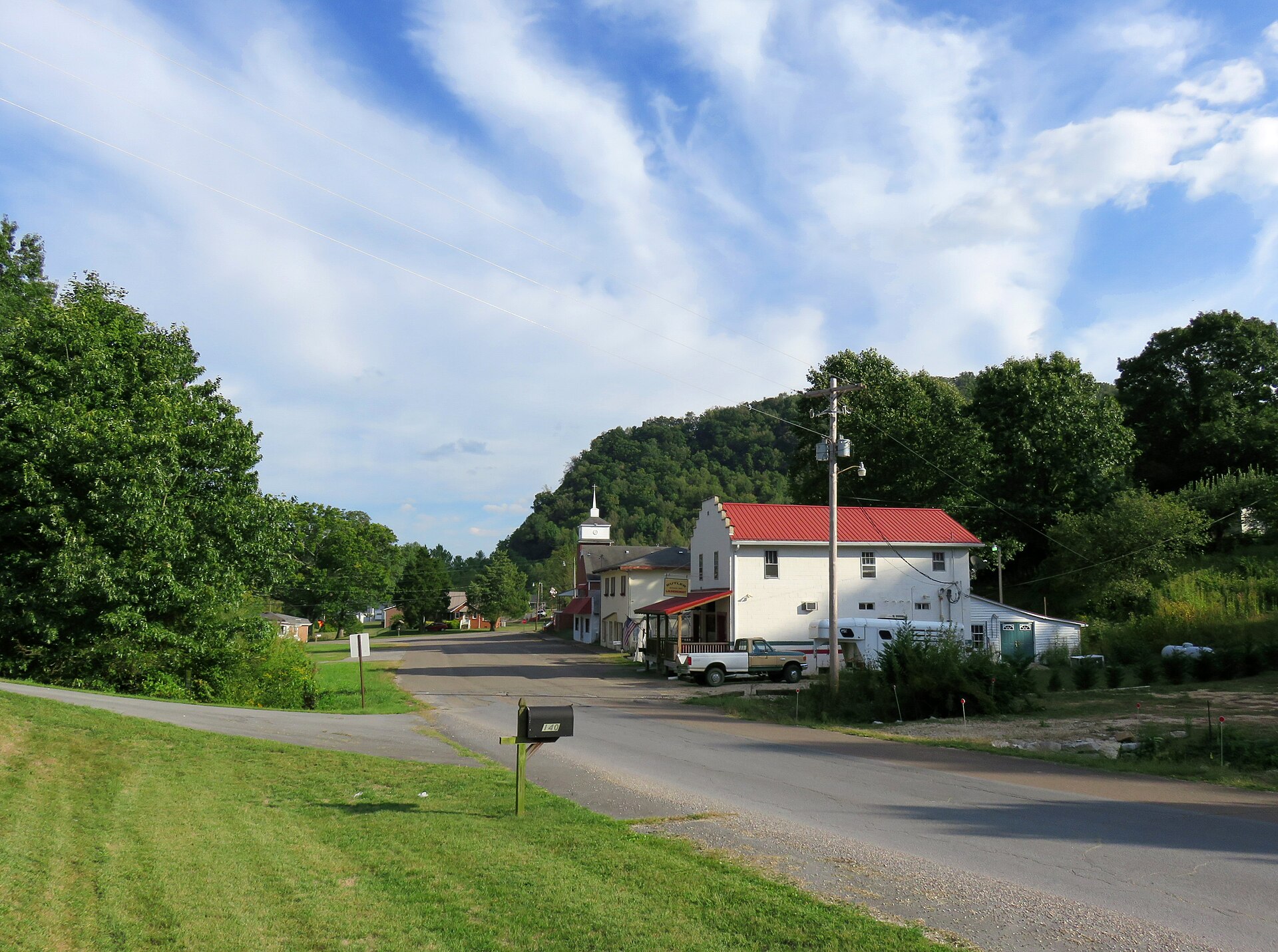 Buildings along McQueen Street in Butler, Tennessee, United States.