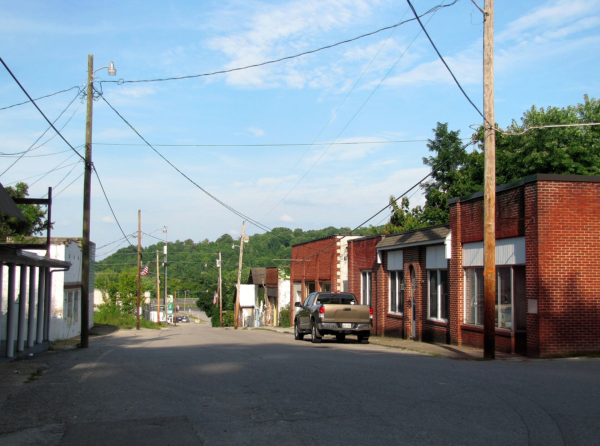 Main Street in Caryville, Tennessee, United States.