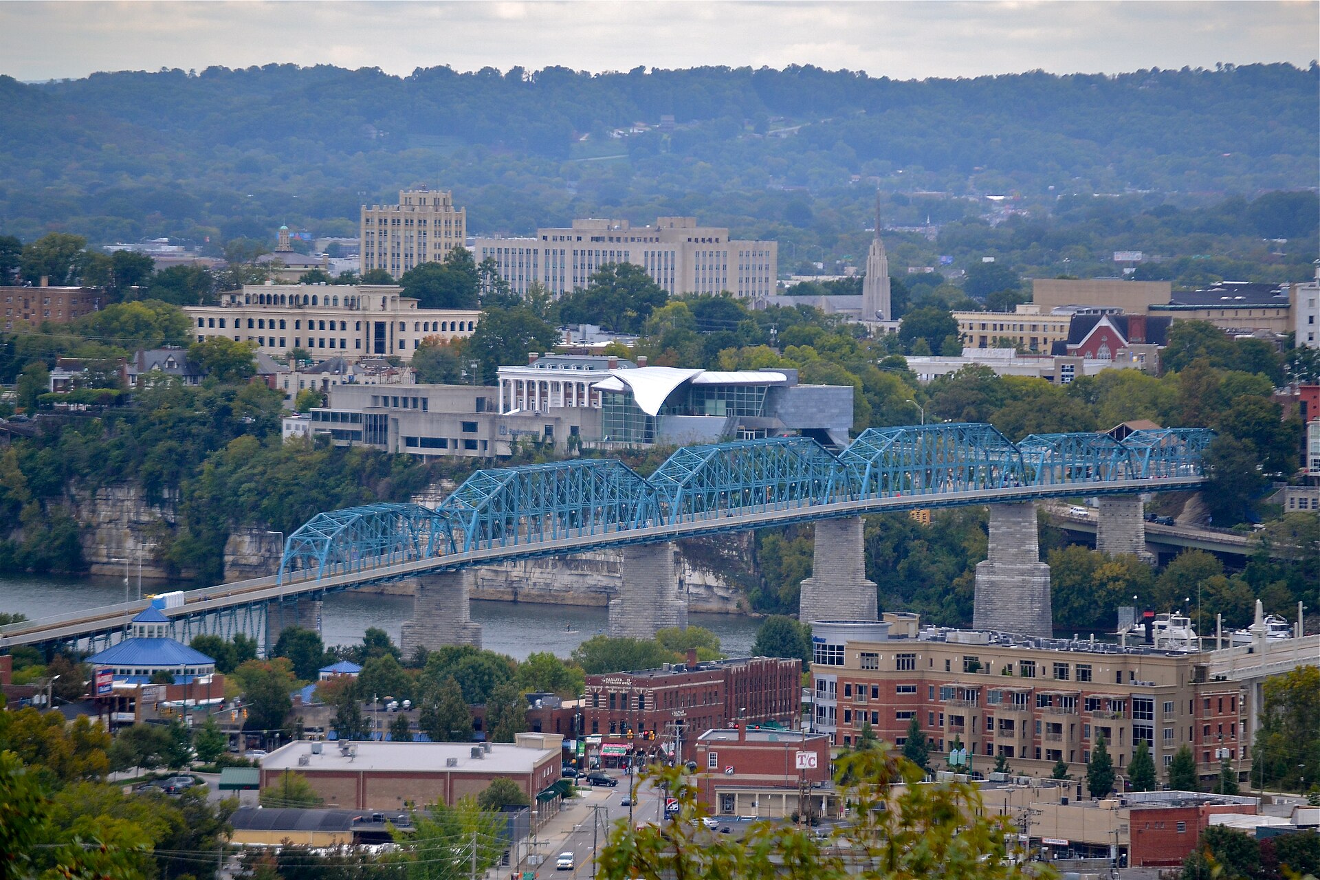 Chattanooga, Tennessee viewed from Stringer's Ridge.