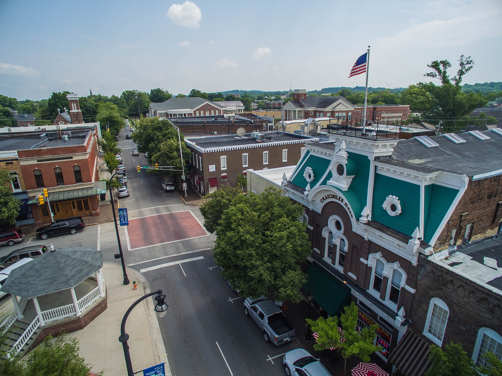 Historic Criagmiles Hall in downtown Cleveland, Tennessee