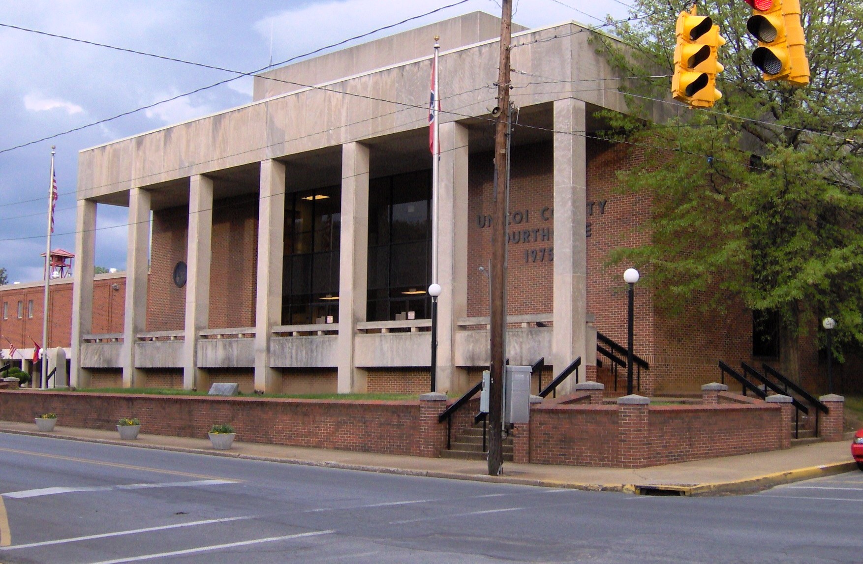 Unicoi County Courthouse in Erwin, Tennessee, in the southeastern United States.