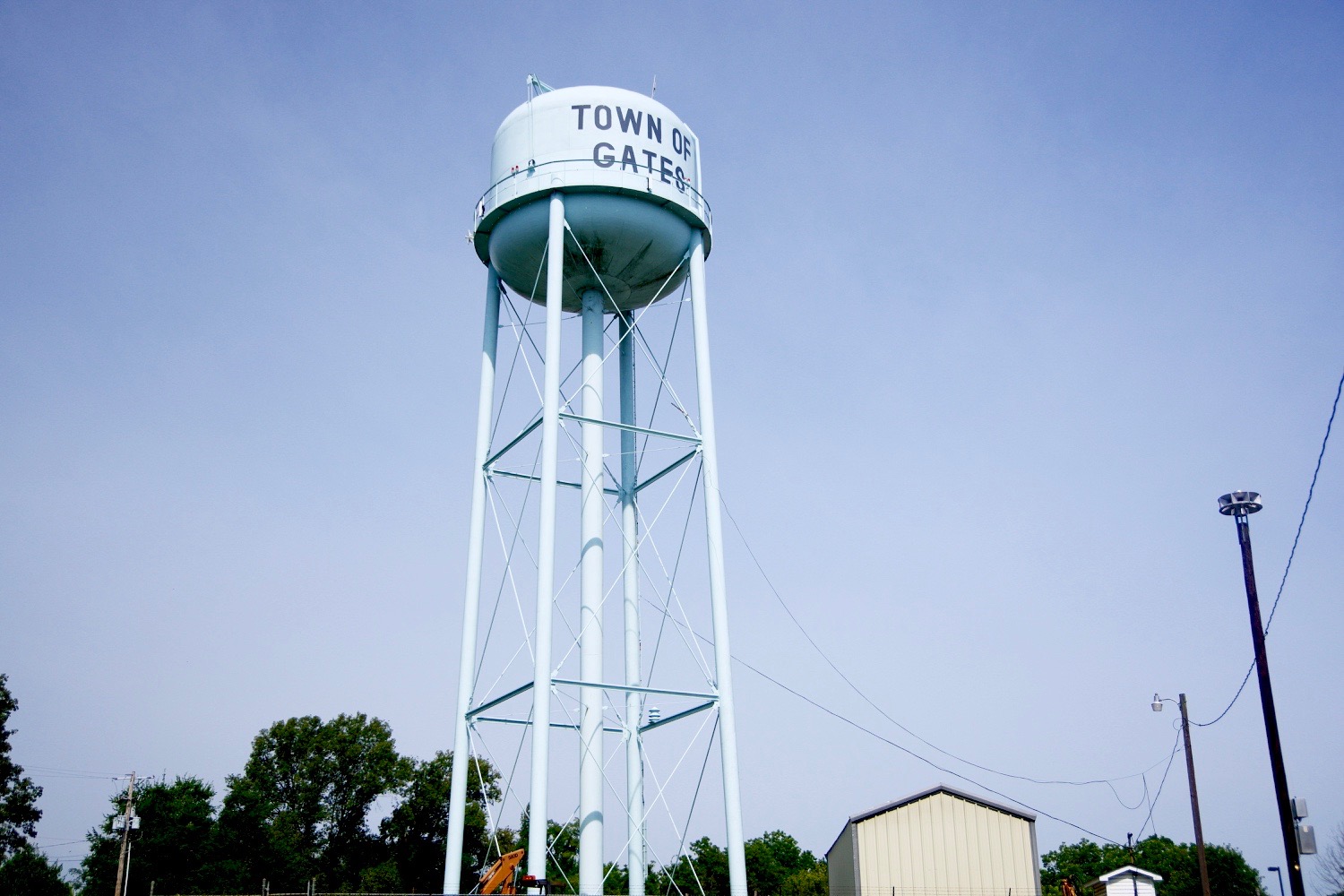 Water tower in Gates, Tennessee, United States.
