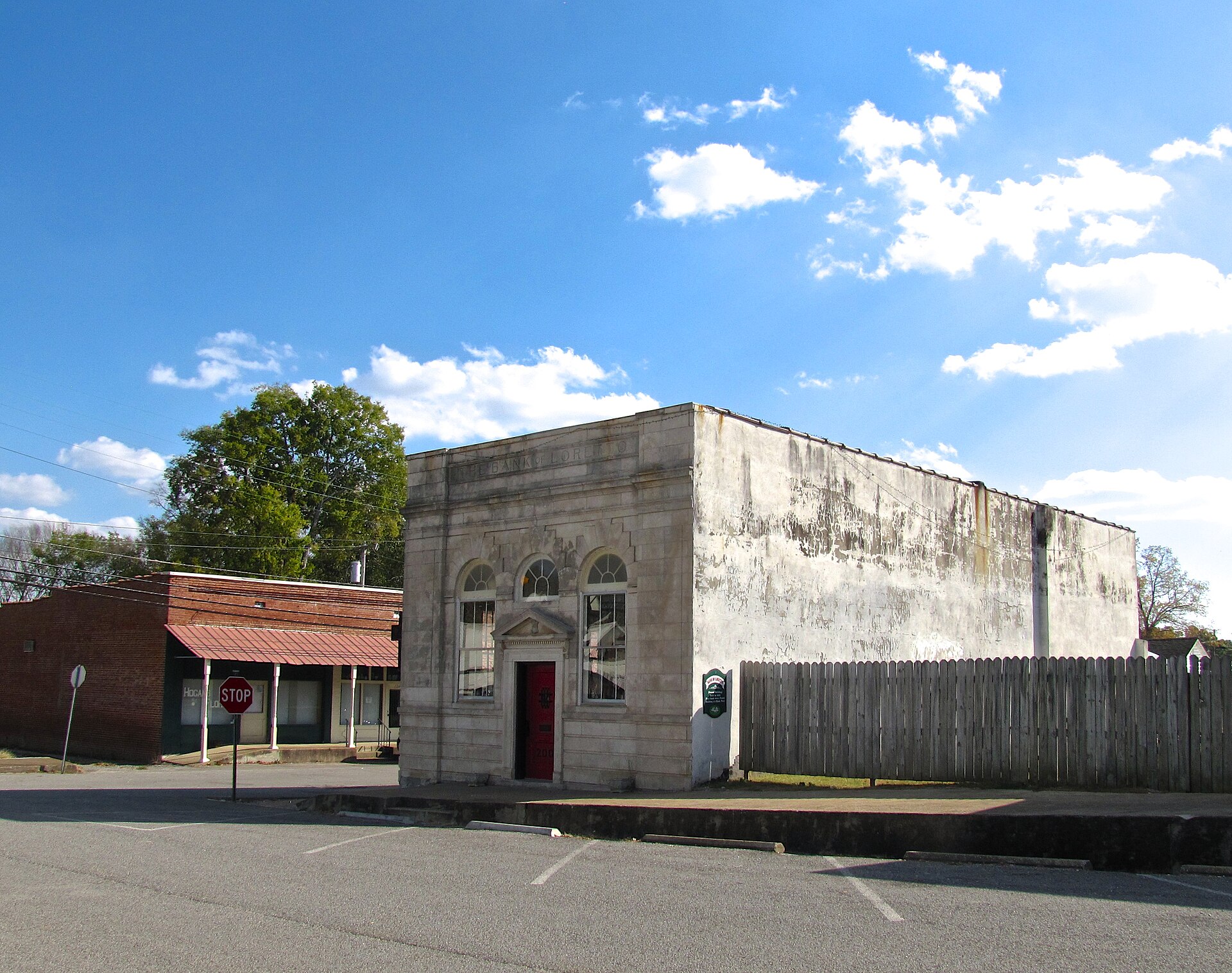 The old Bank of Loretto building in Loretto, Tennessee, United States.
