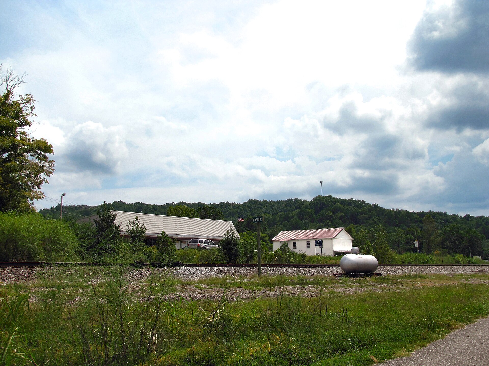 Buildings along US Route 27 in the Robbins community of Scott County, Tennessee, United States.