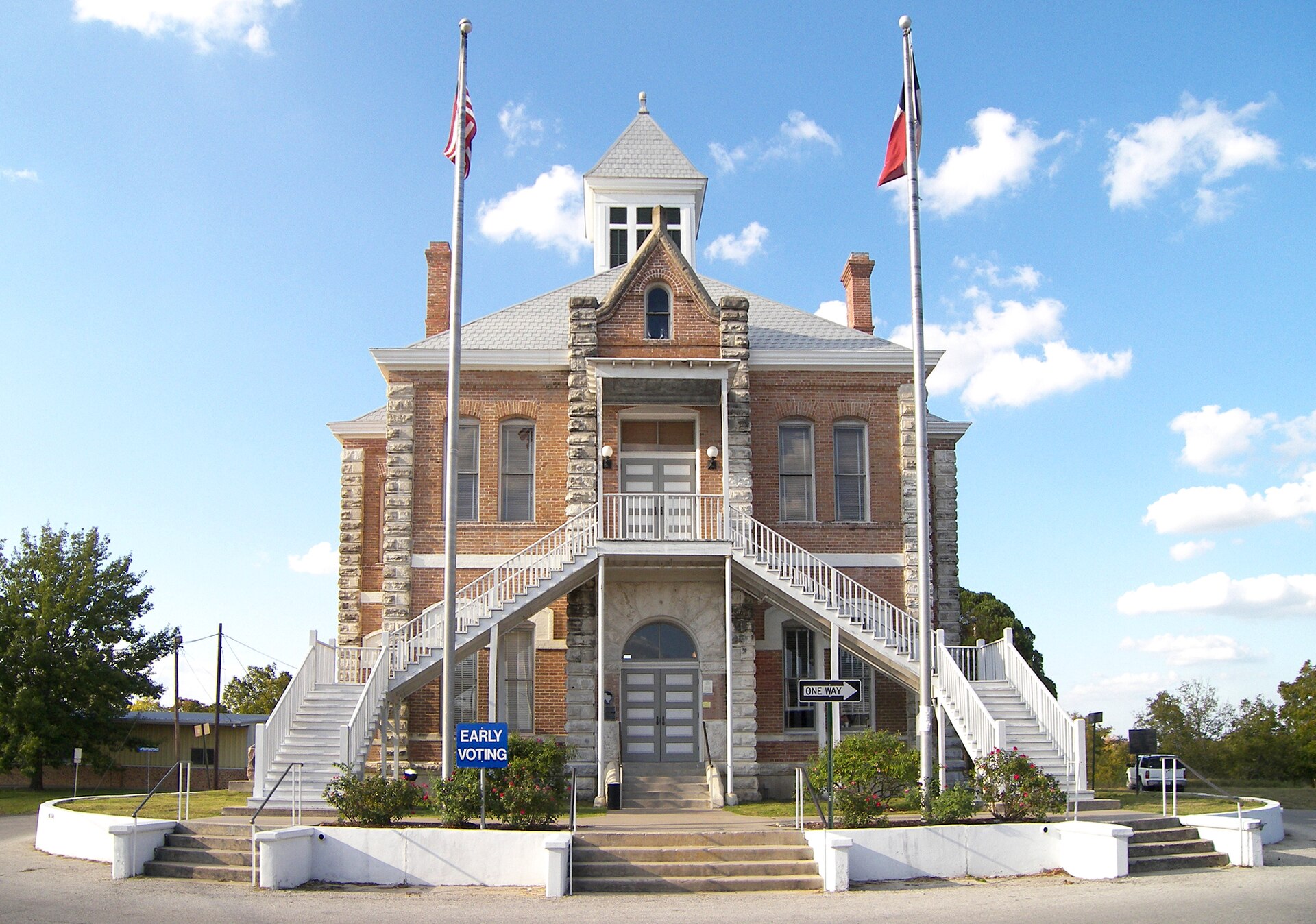 The Grimes County Courthouse in Anderson, Texas, United States.