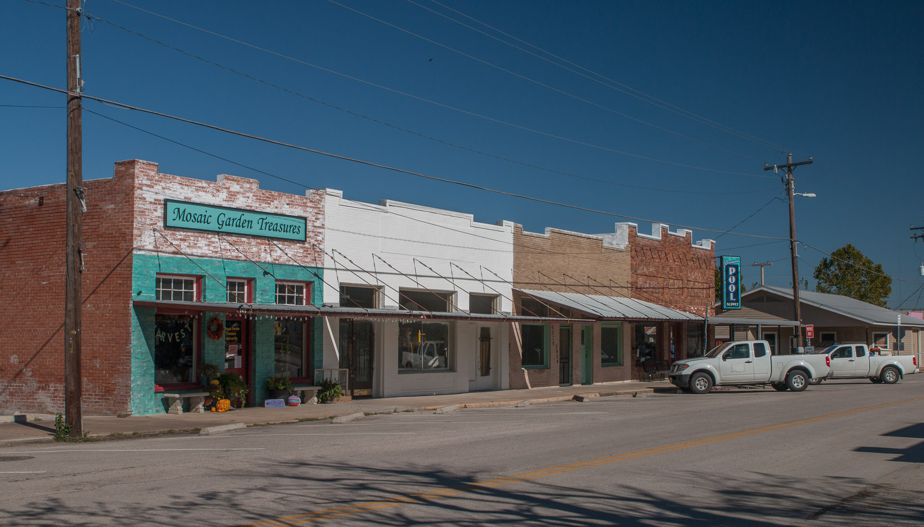 Buildings in downtown Bertram, Texas
