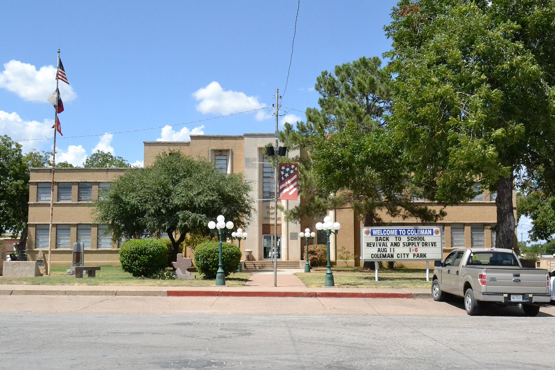 The Coleman County Courthouse in Coleman, Texas.