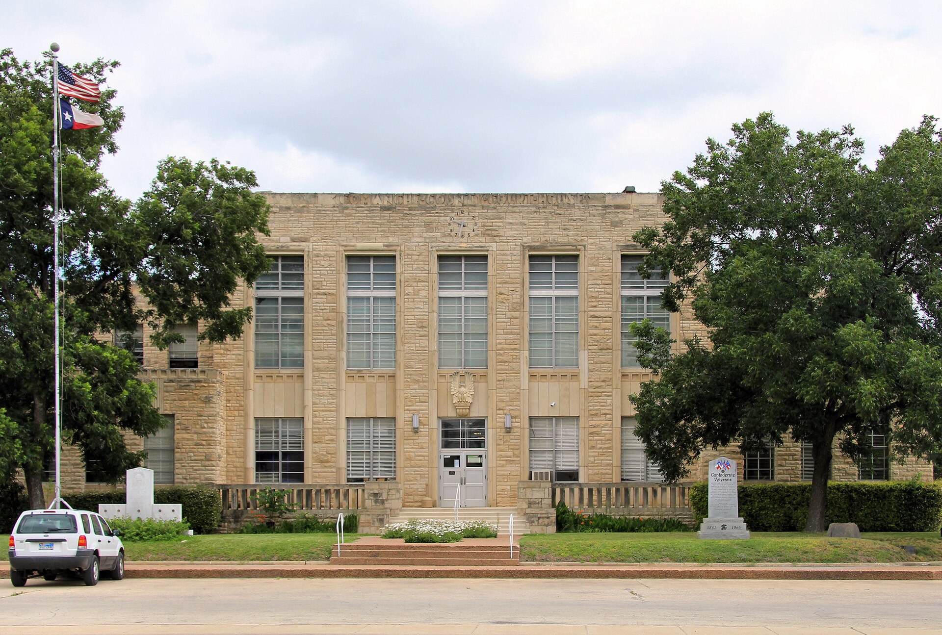 The Comanche County Courthouse in Comanche, Texas, United States.