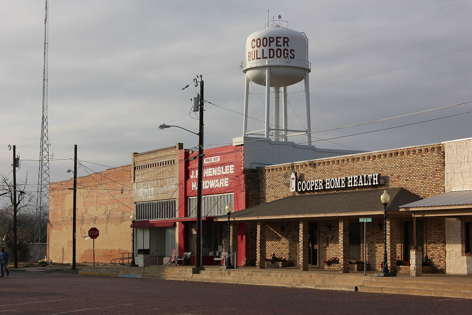 Shot of downtown Cooper, Texas.