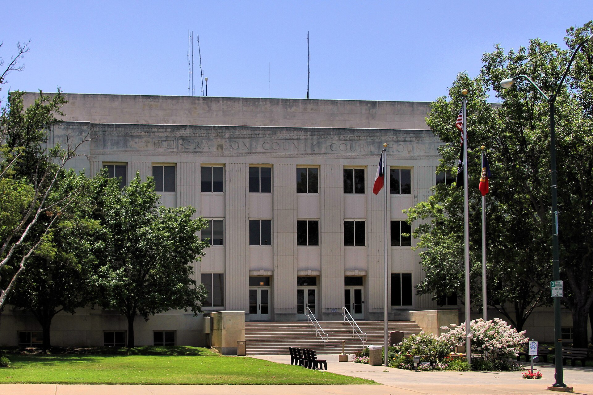 The Grayson County Courthouse in Sherman, Texas, United States.