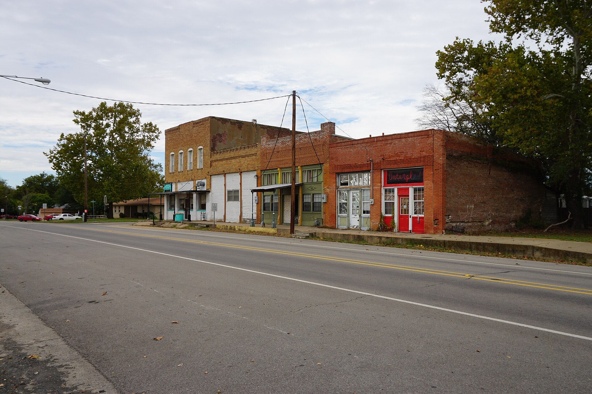 Main Street in Cumby, Texas (United States).