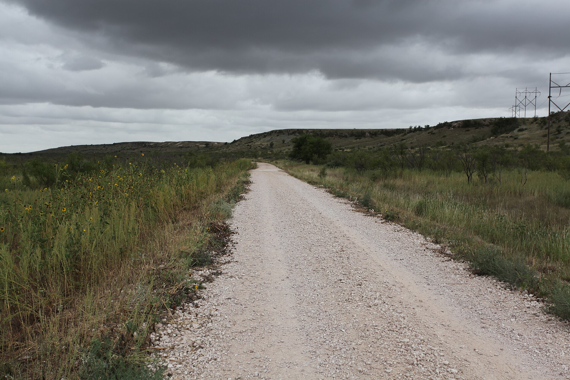 Road to the Yellow House Ranch, Hockley County, Texas.
