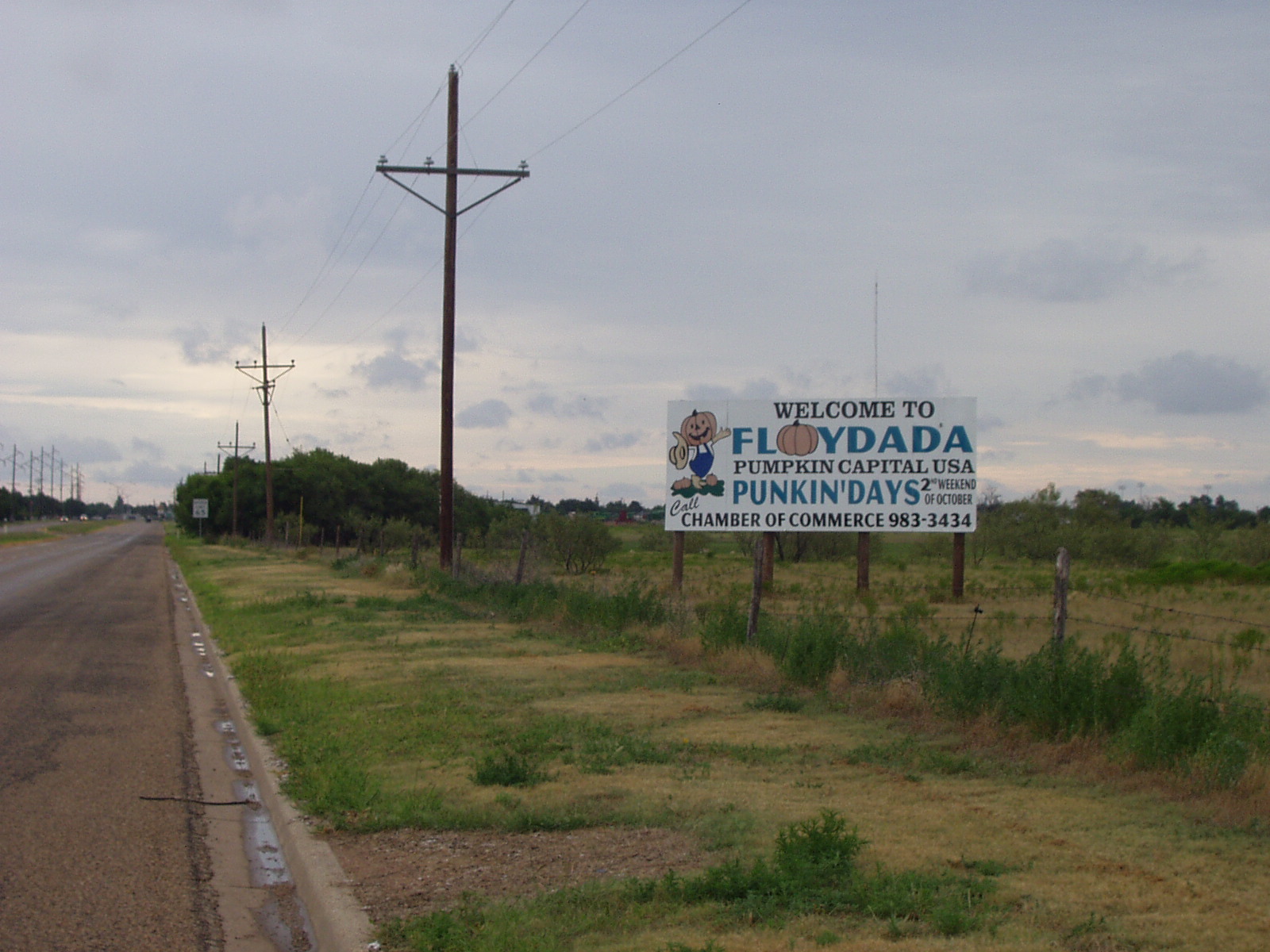Welcome sign, Floydada, TX - taken by user:pschemp — Texas