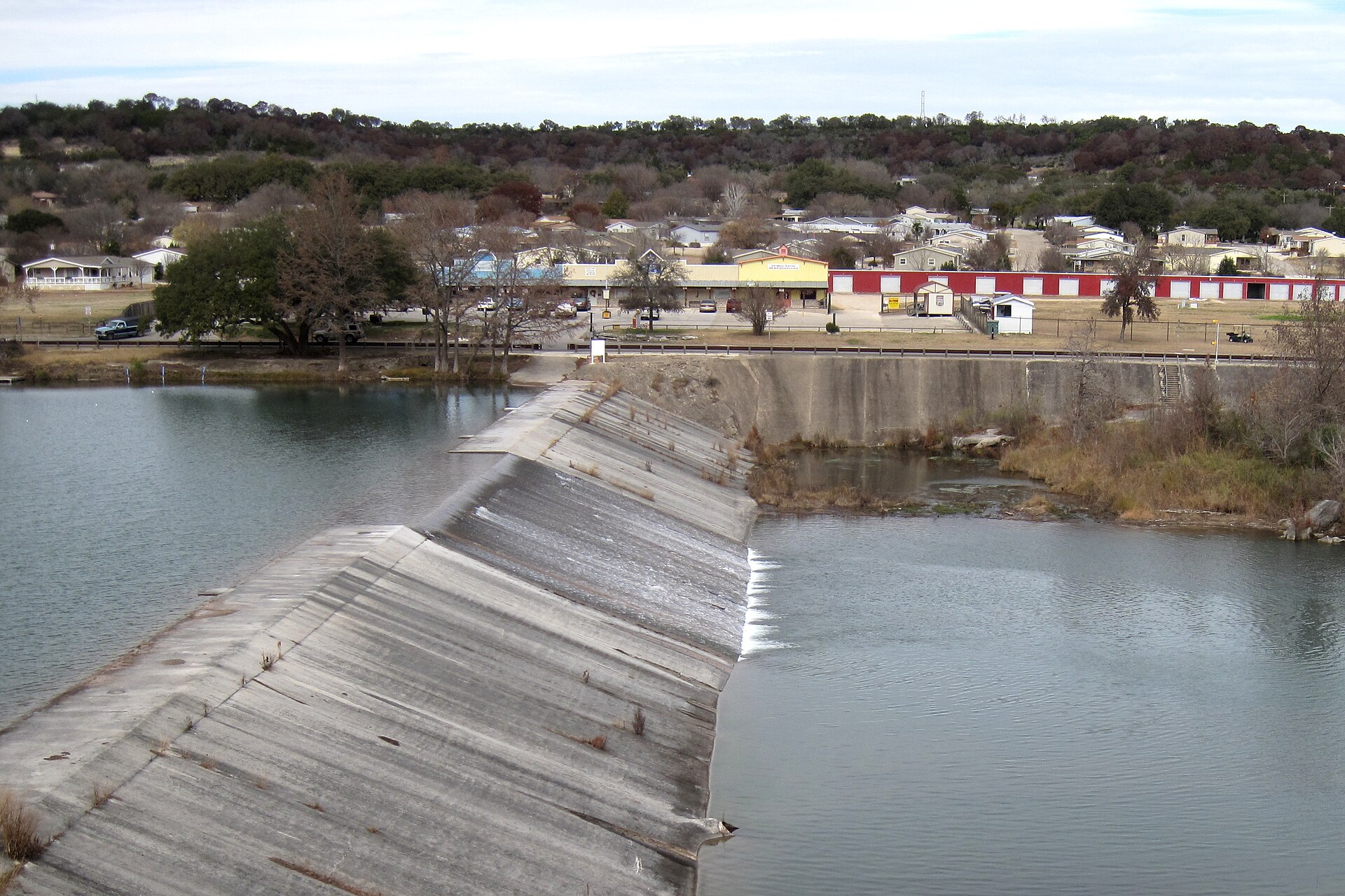 The Ingram Dam, located in Ingram, Texas, USA.