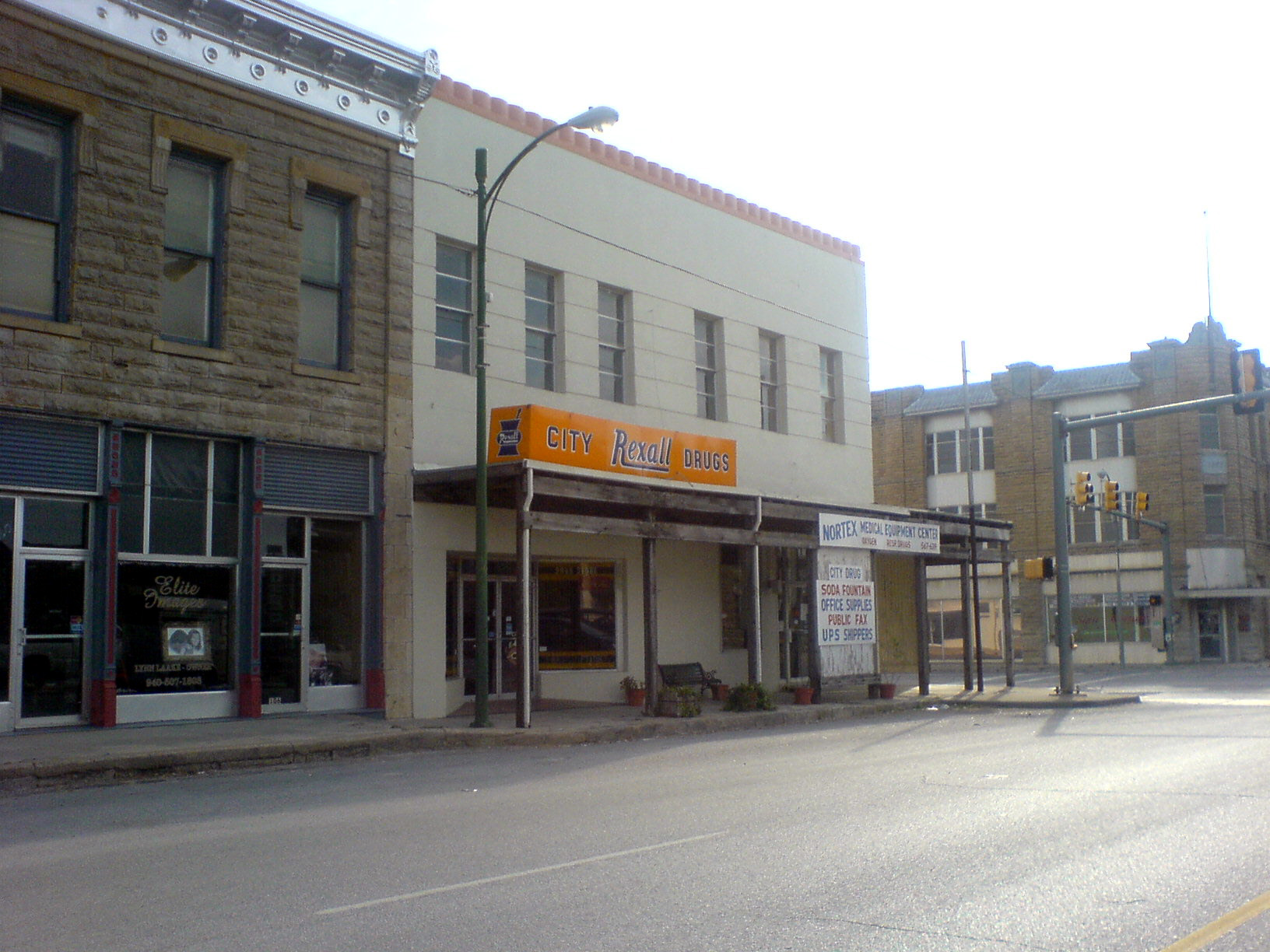 Rexall Drug in downtown Jacksboro. — Texas