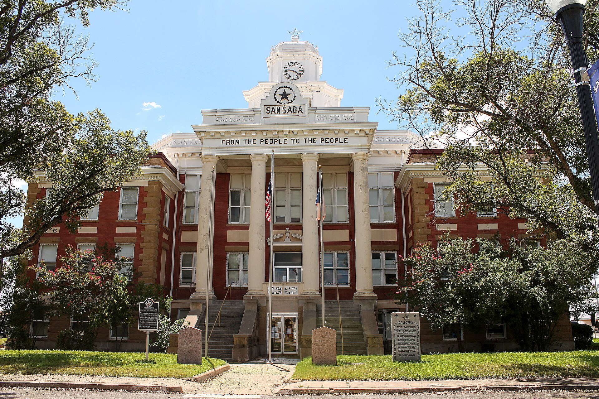 San Saba Courthouse. The courthouse was listed on the National Register of Historic Places on May 1, 2003 and designated a Recorded Texas Historic Landmark in 2004. — San Saba County, Texas