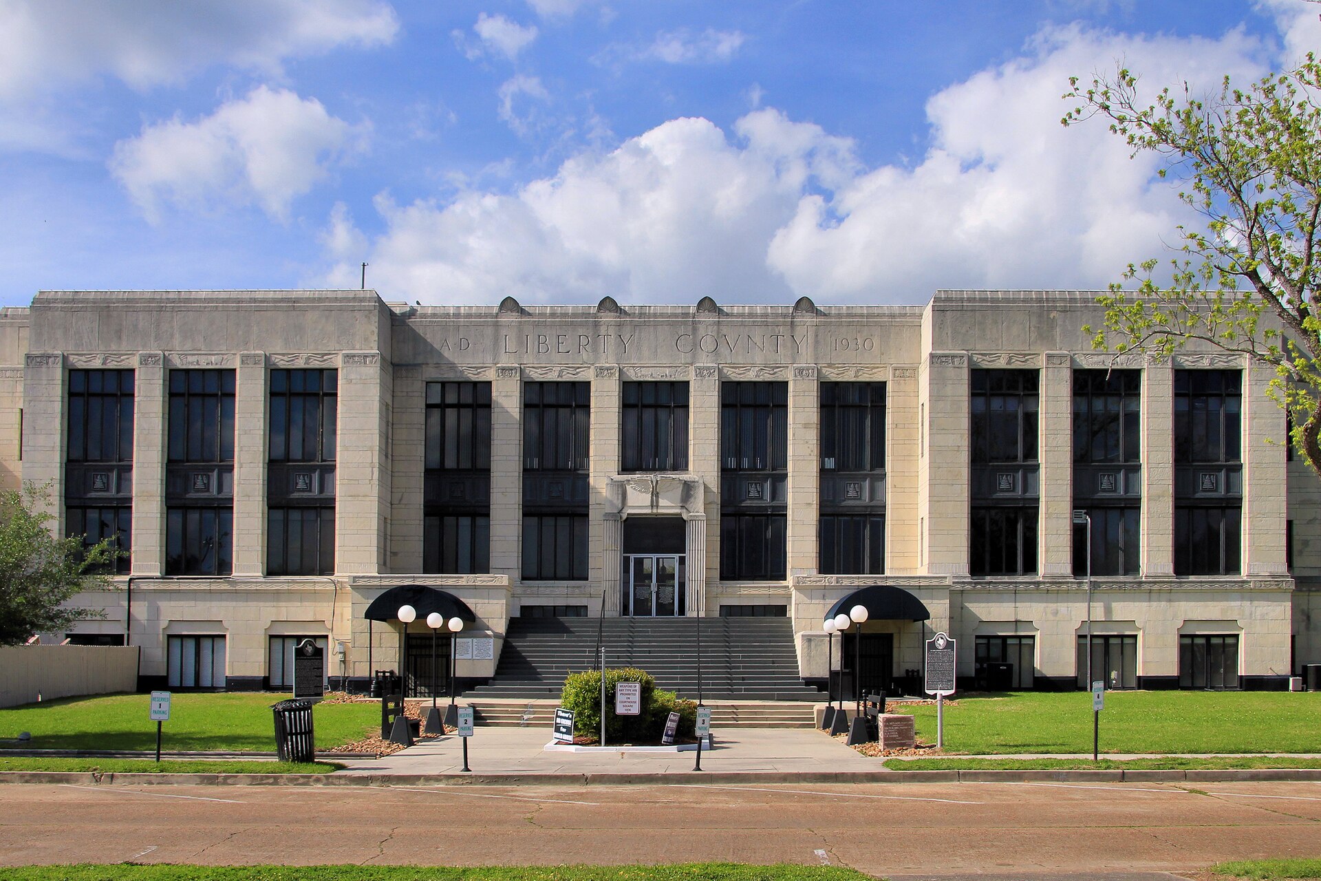 The Liberty County Courthouse in Liberty, Texas, United States was built in 1931. The courthouse was listed on the National Register of Historic Places on December 12, 2002.