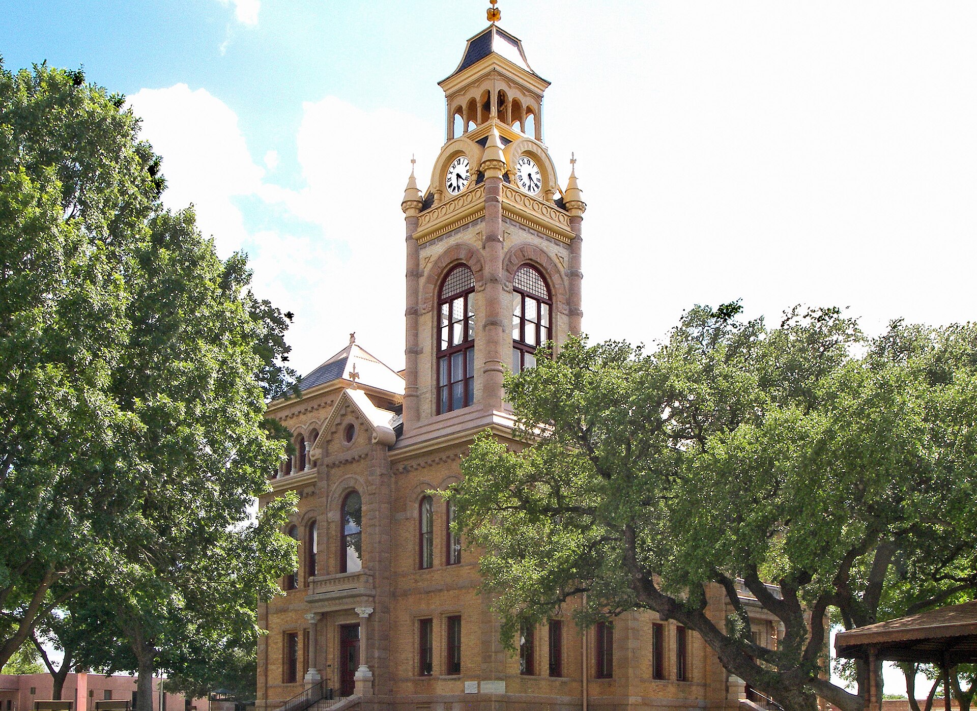 The Llano County Courthouse in, Llano, Texas, United States. The building was listed on the National Register of Historic Places on December 2, 1977 and designated a Recorded Texas Historic Landmark in 1980.