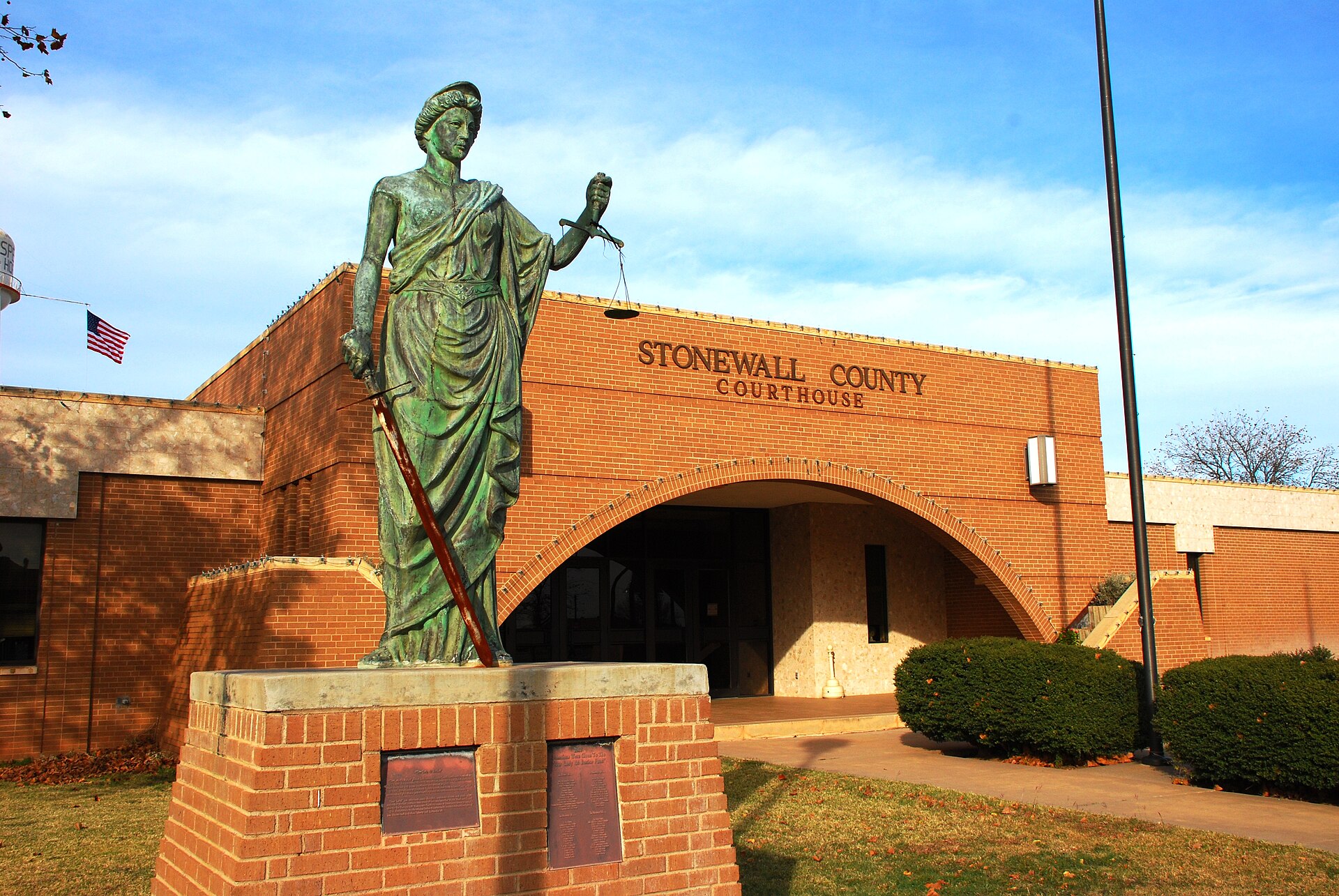 The Stonewall County Courthouse in Aspermont, Texas.