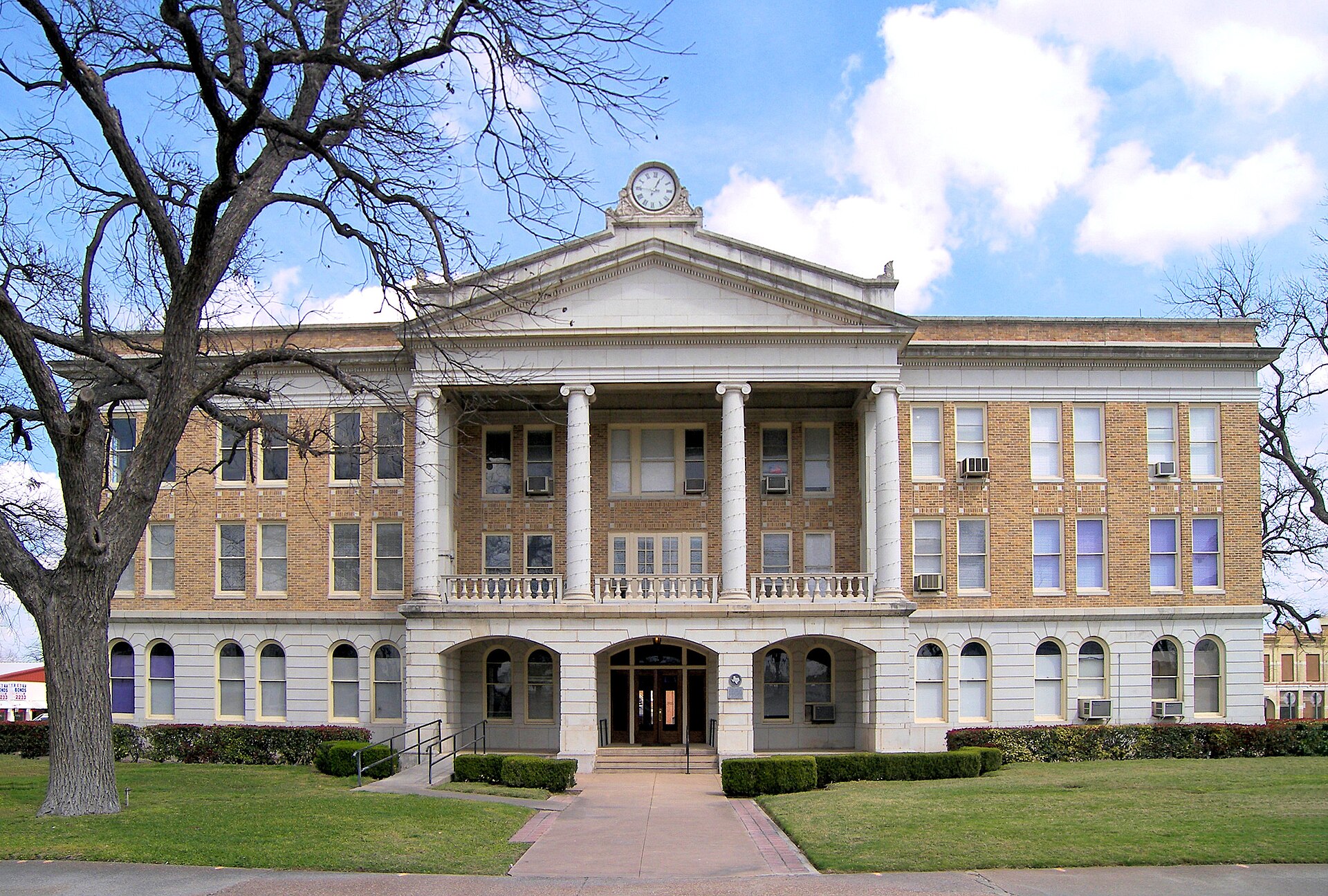 The Uvalde County, Texas Courthouse in Uvalde, Texas, United States.