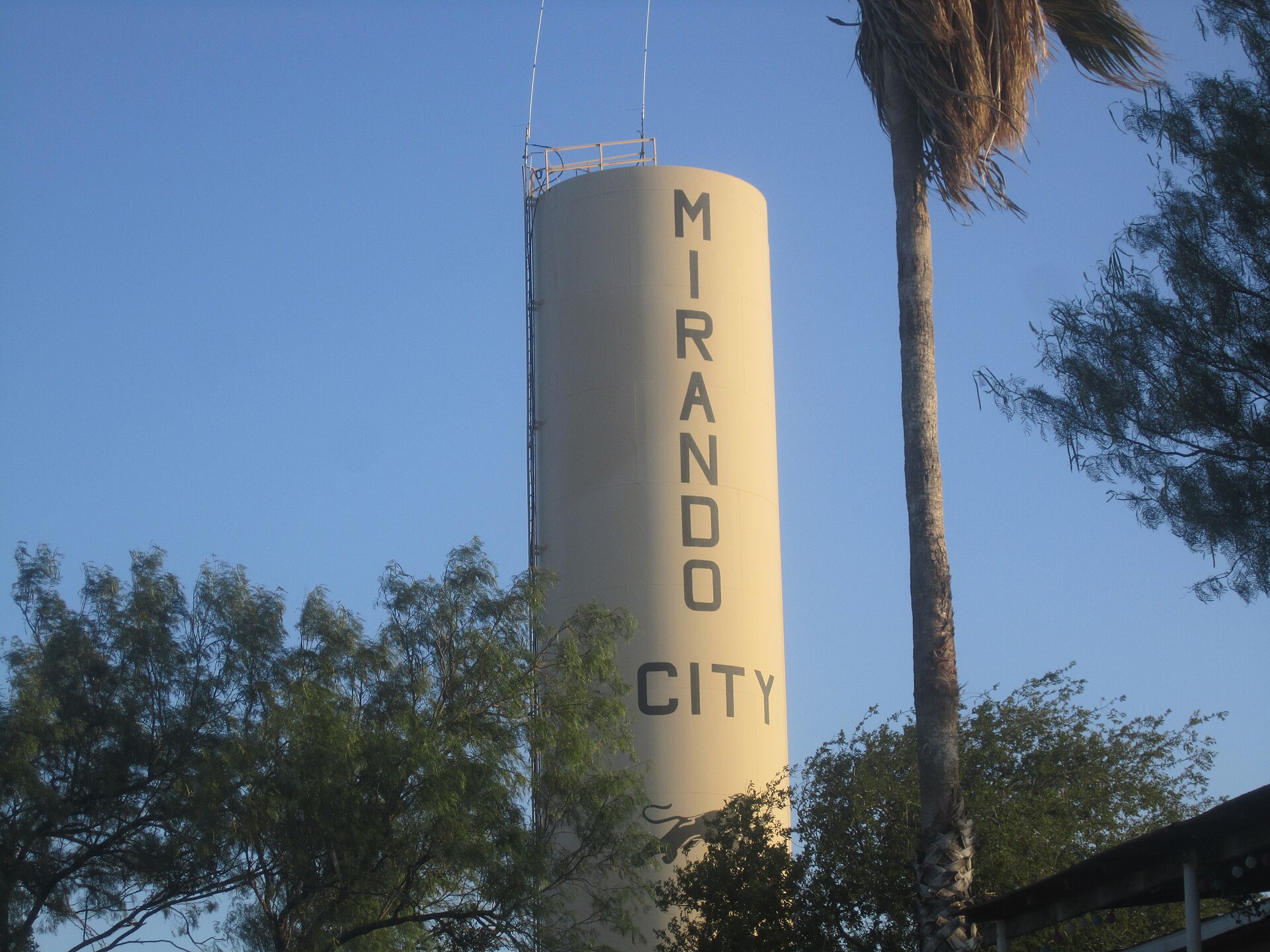 I took photo of Mirando City, TX, water tower with Canon camera. — Texas