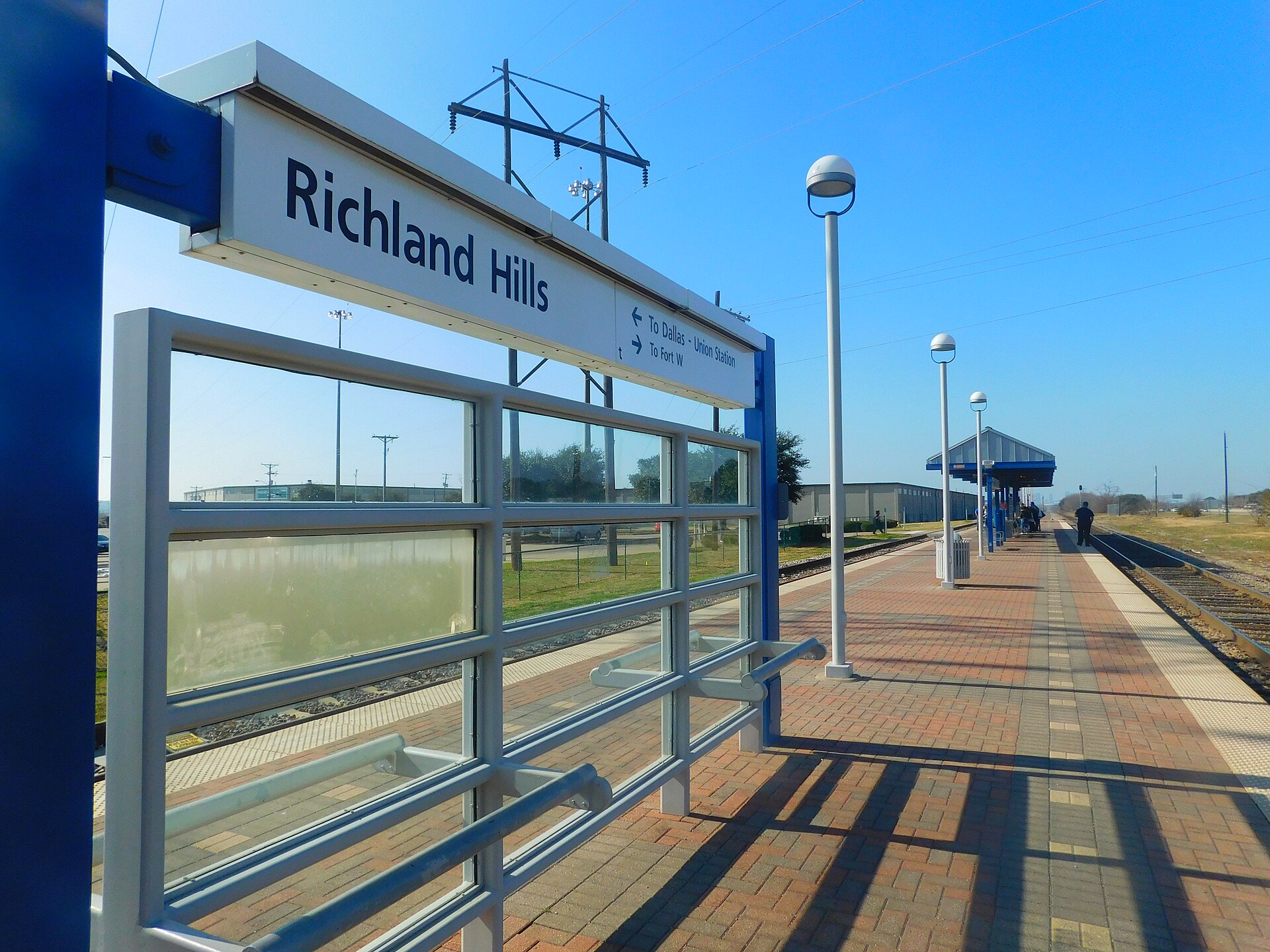 Richland Hills station for Trinity Railway Express in February 2017. — Texas
