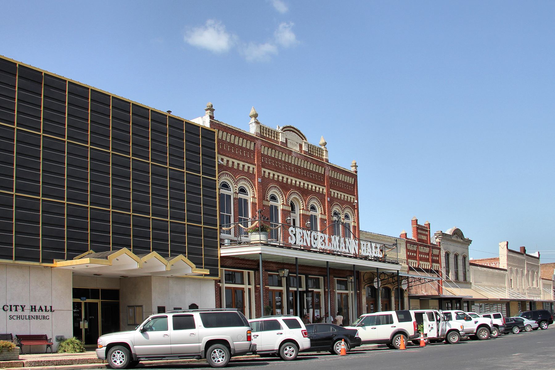 Downtown Schulenburg, Texas, United States.