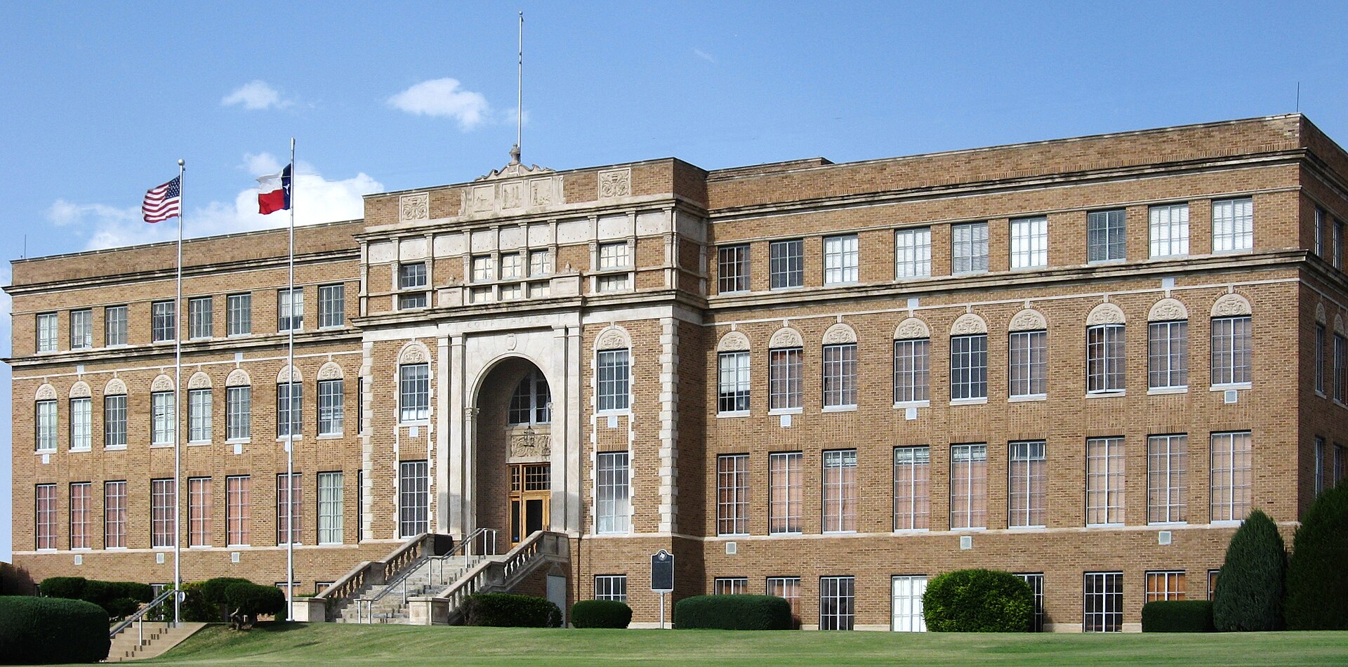 Hutchinson County Courthouse in Stinnett, Texas, United States.