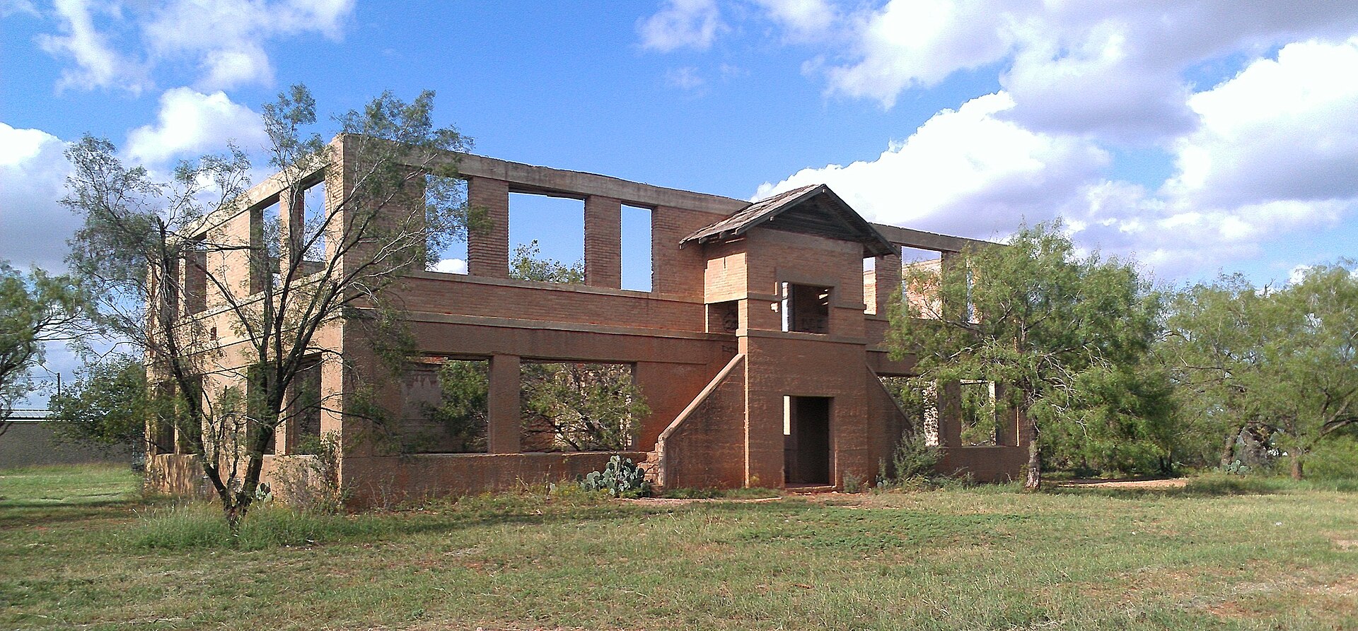 Abandoned school in Sylvester, Texas