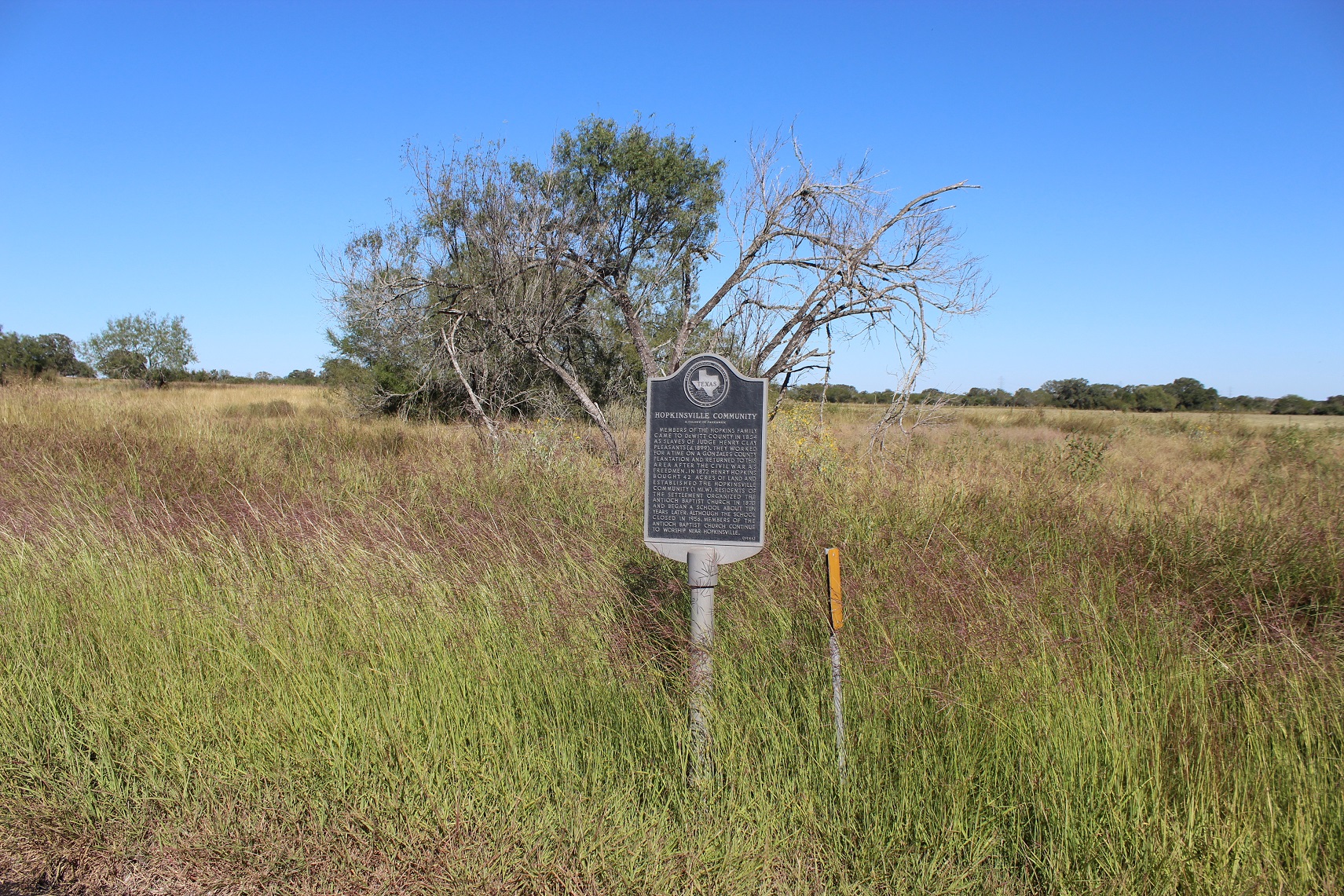 Site of Hopkinsville. — Waelder, Texas