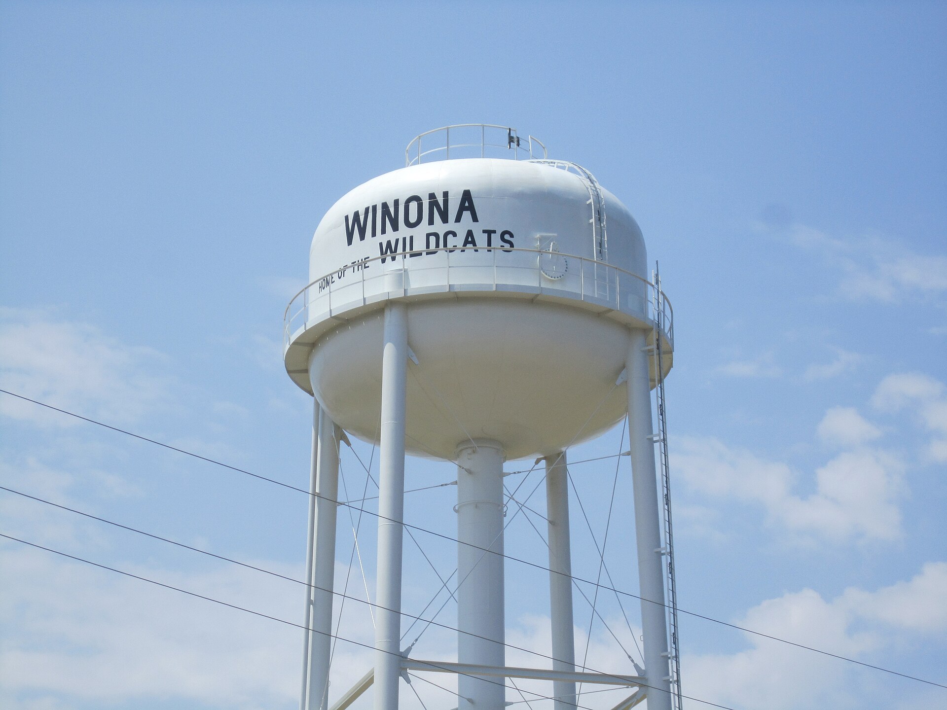 I took photo of water tower in Winona, TX. — Texas
