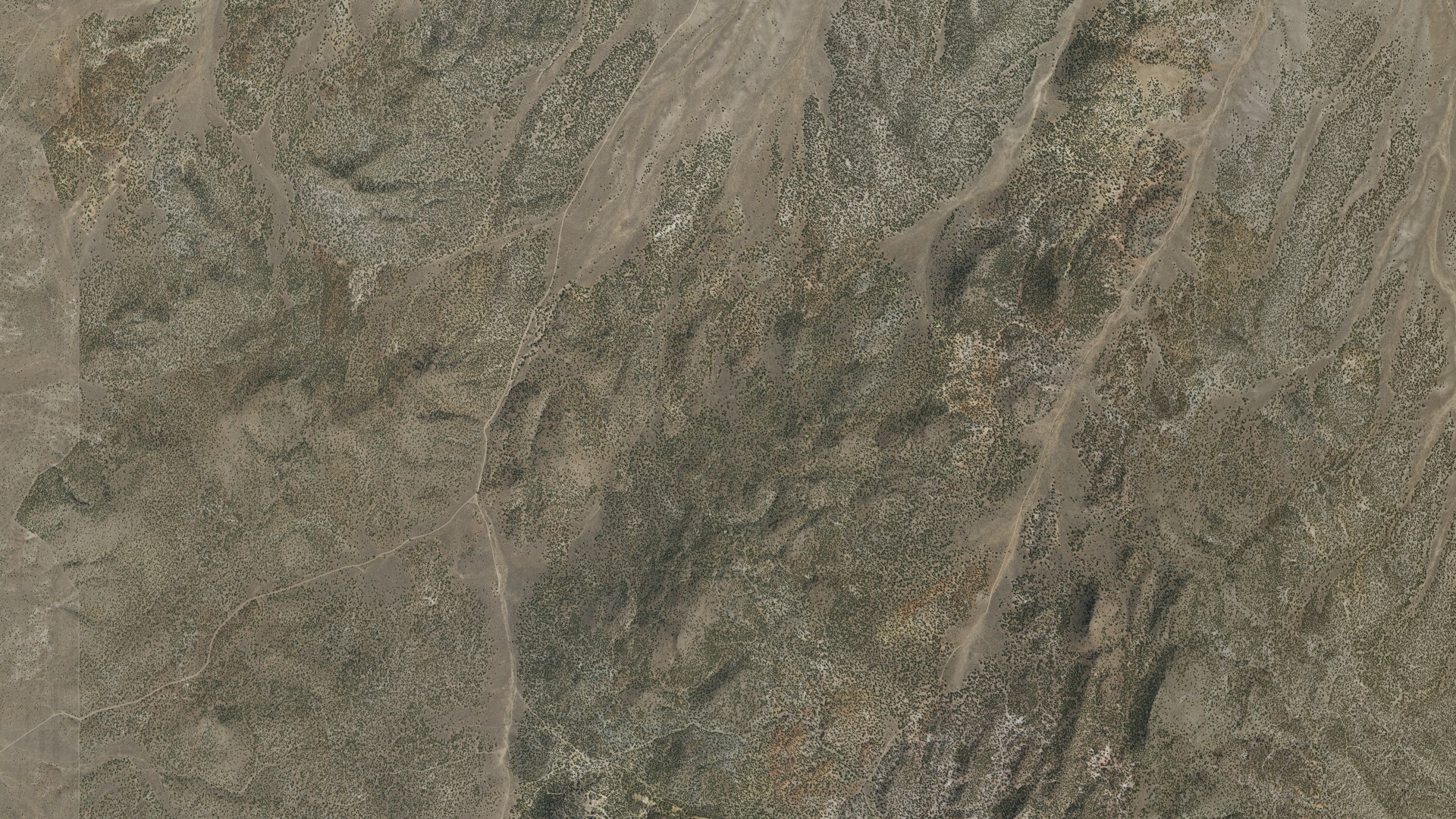 Natural-color aerial photograph of land around Beaver County, Utah