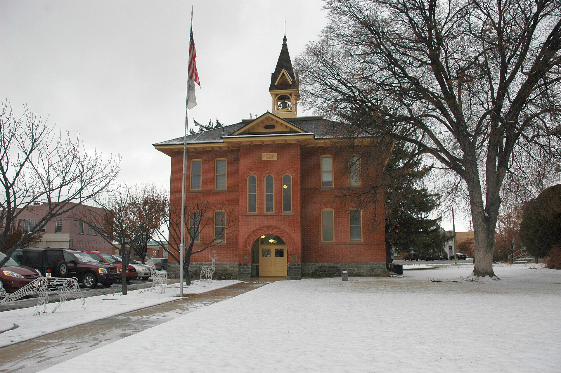 The American Fork City Hall, a historic building in American Fork, Utah, United States.