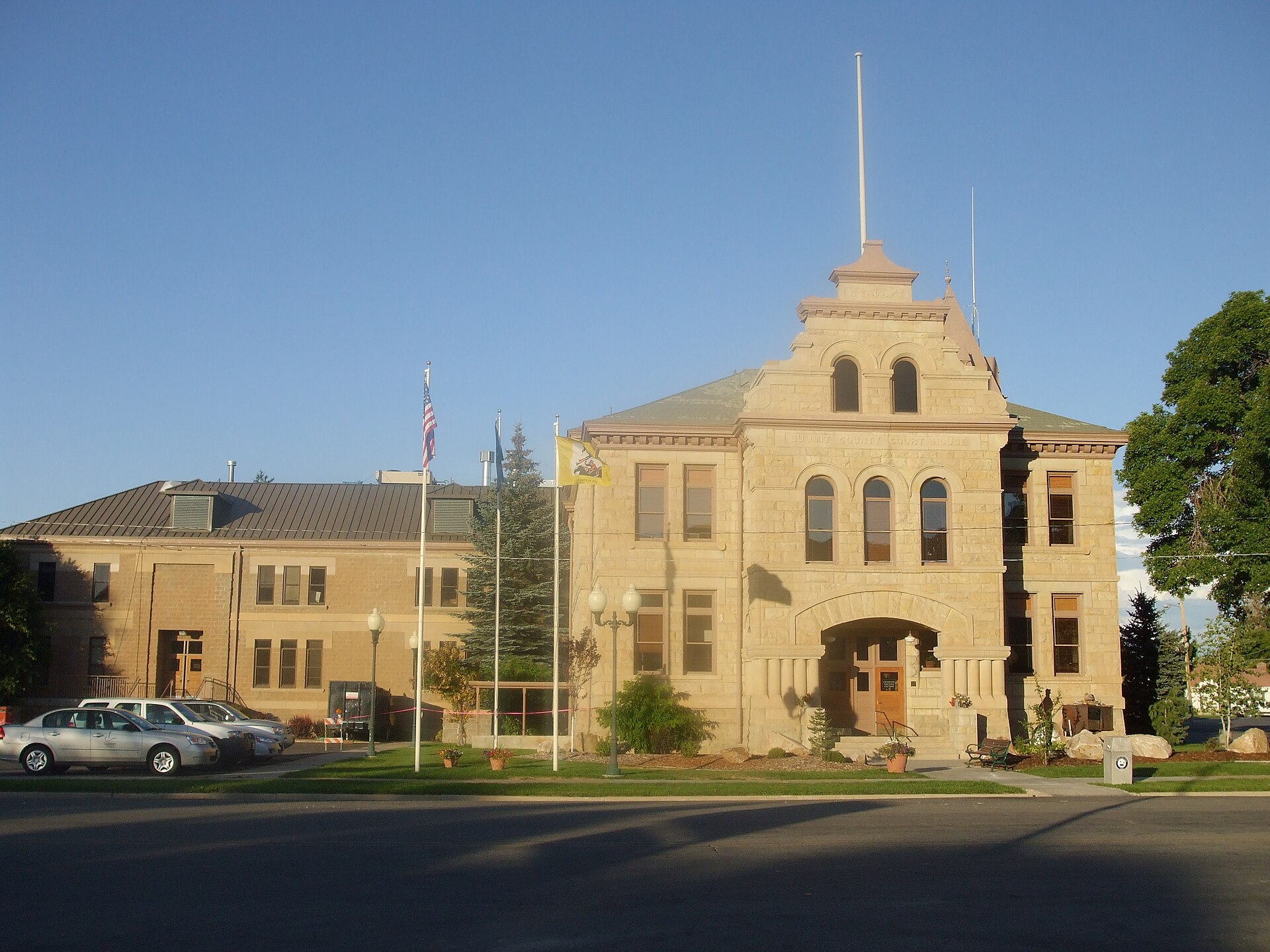 Summit County Courthouse, a historic building in Coalville, Utah, United States.