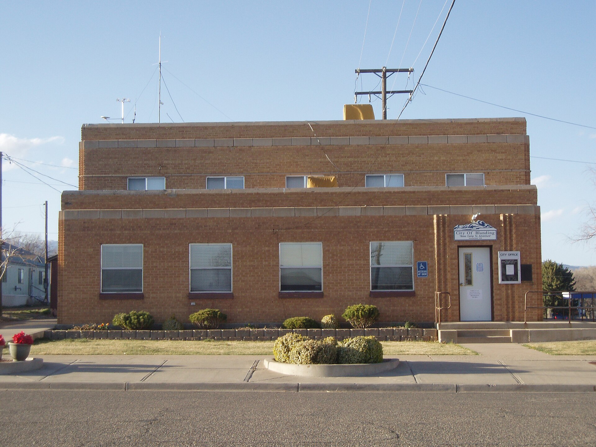 City office of Blanding, Utah, United States.