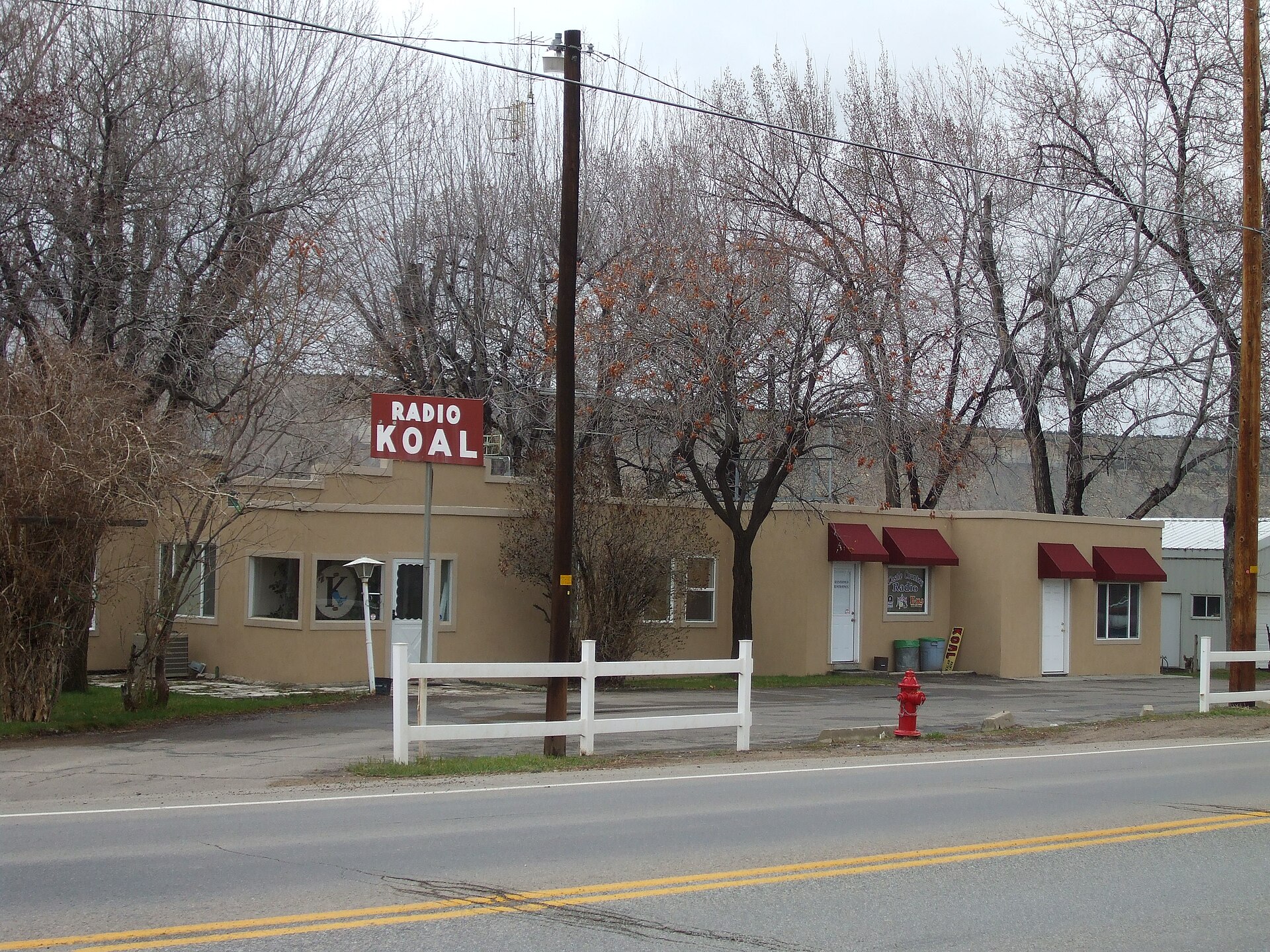 The KOAL radio studio, in Carbonville, Utah, United States.