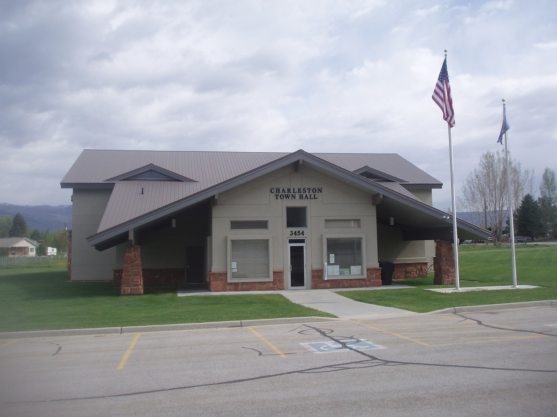Charleston Town Hall in Charleston, Utah, United States.