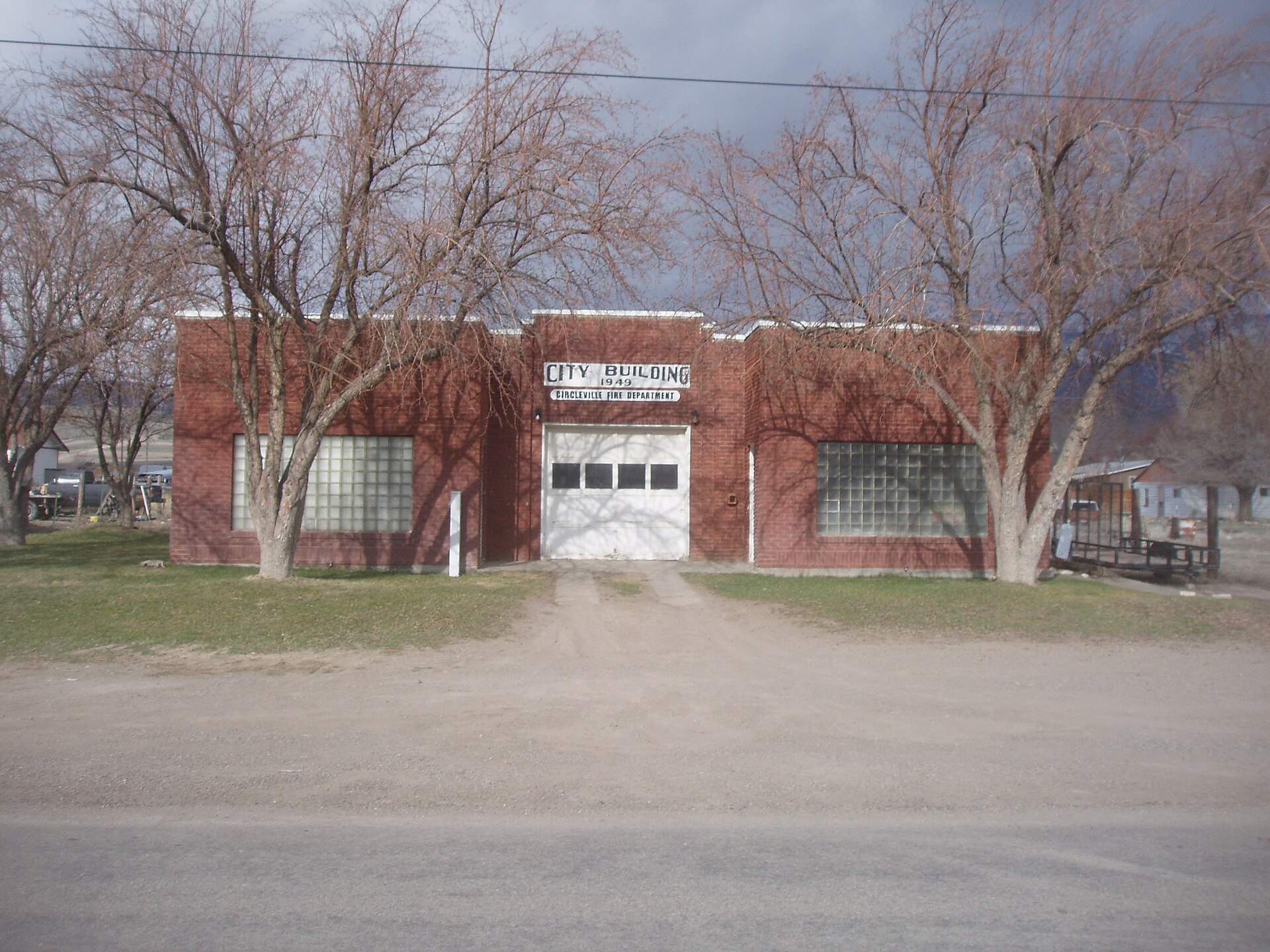 The fire station in Circleville, Utah, United States.