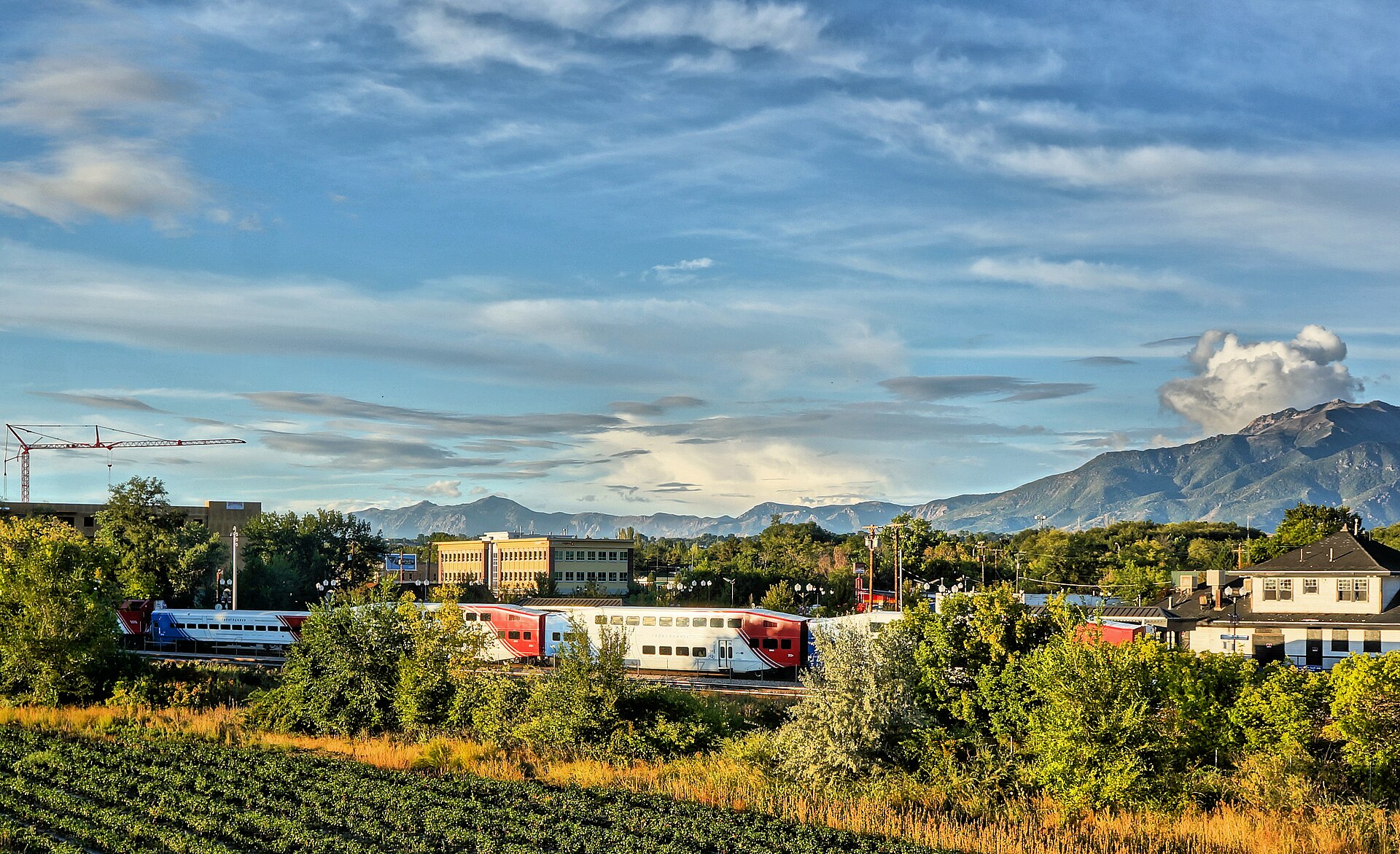 FrontRunner at Train Station in Historic Downtown Layton — Utah