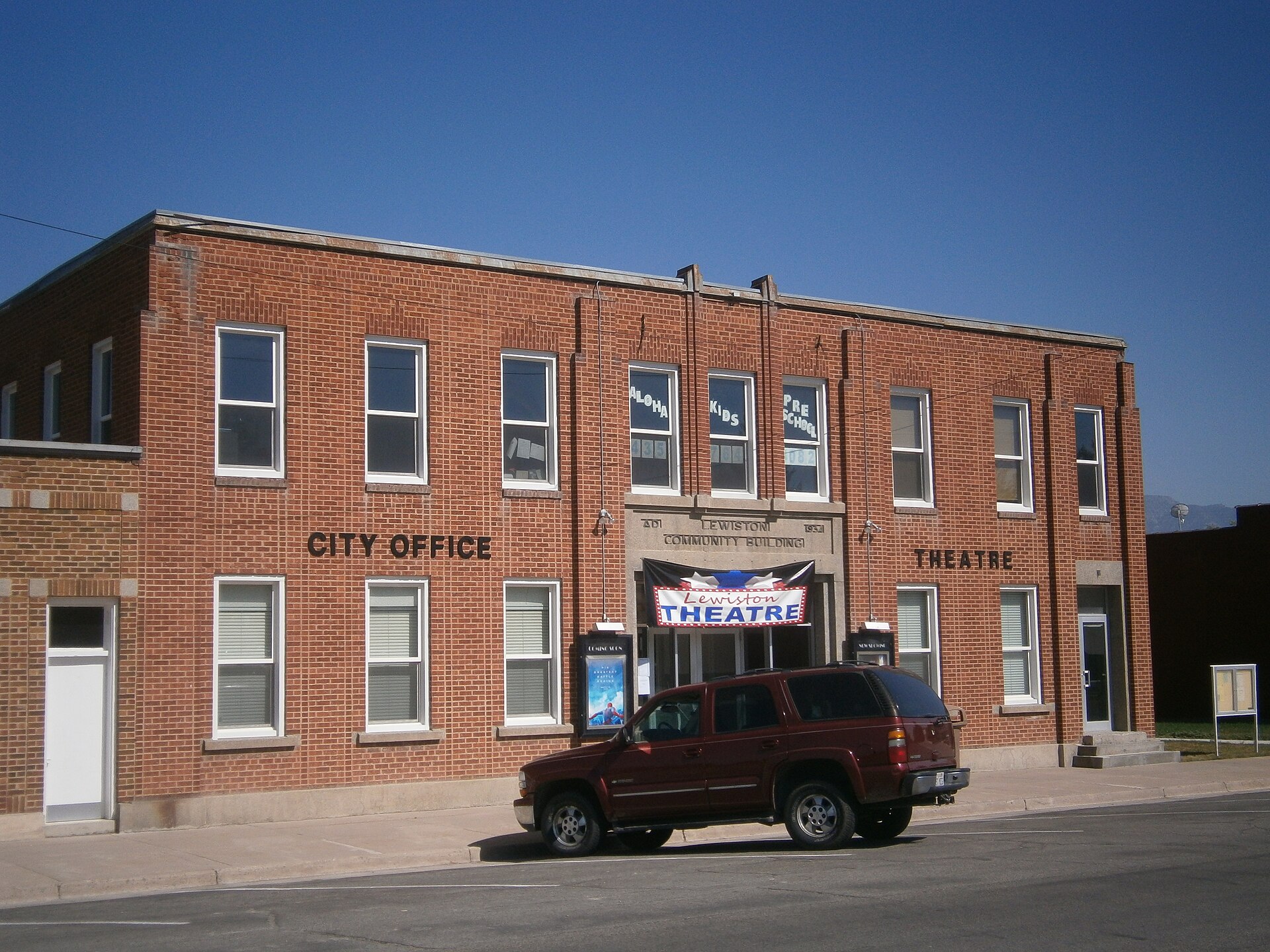 The Lewiston Community Building, a historic building in Lewiston, Utah, United States.