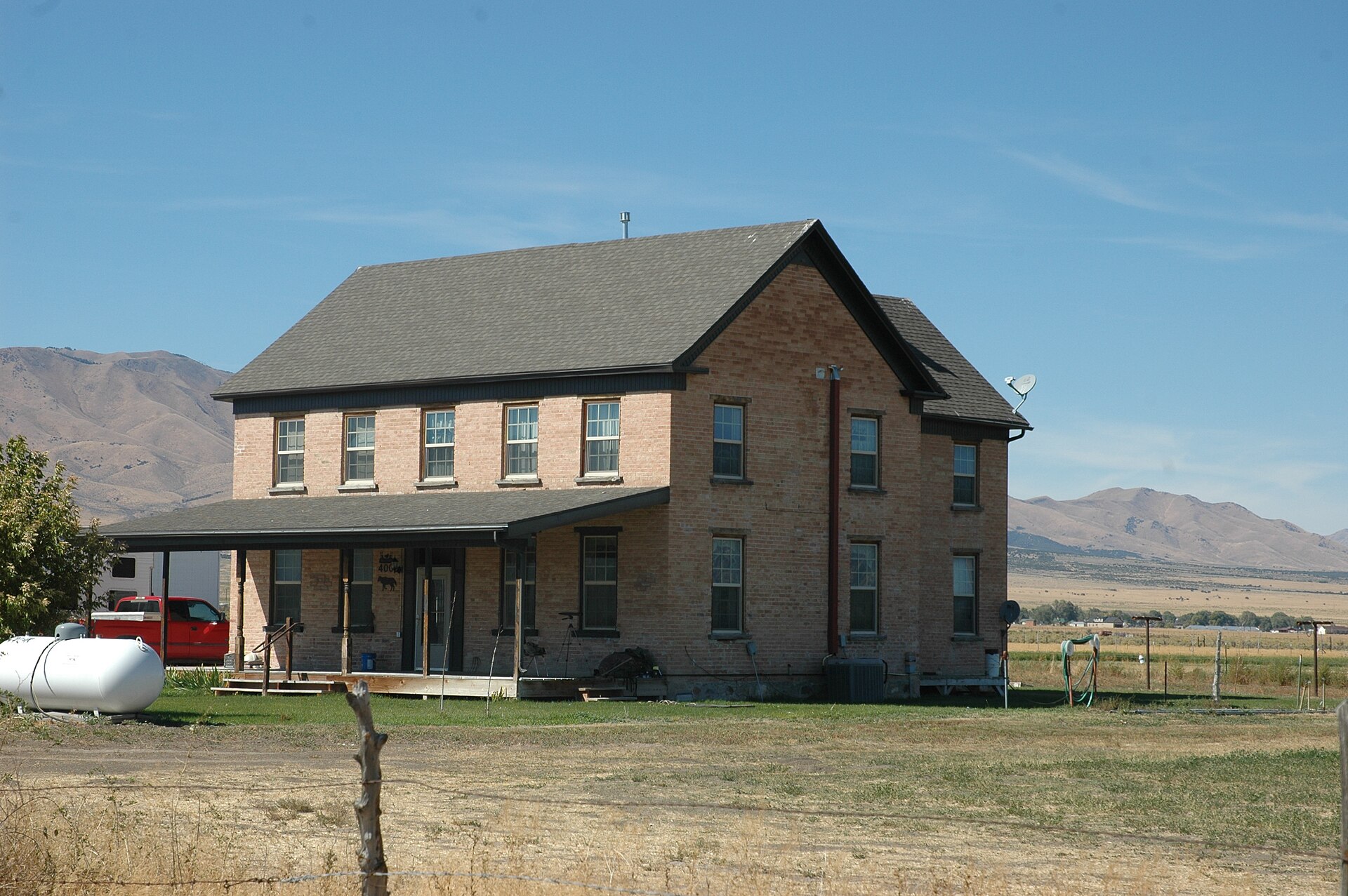 The David E. Davis House, a historic home in Rush Valley, Utah, United States.