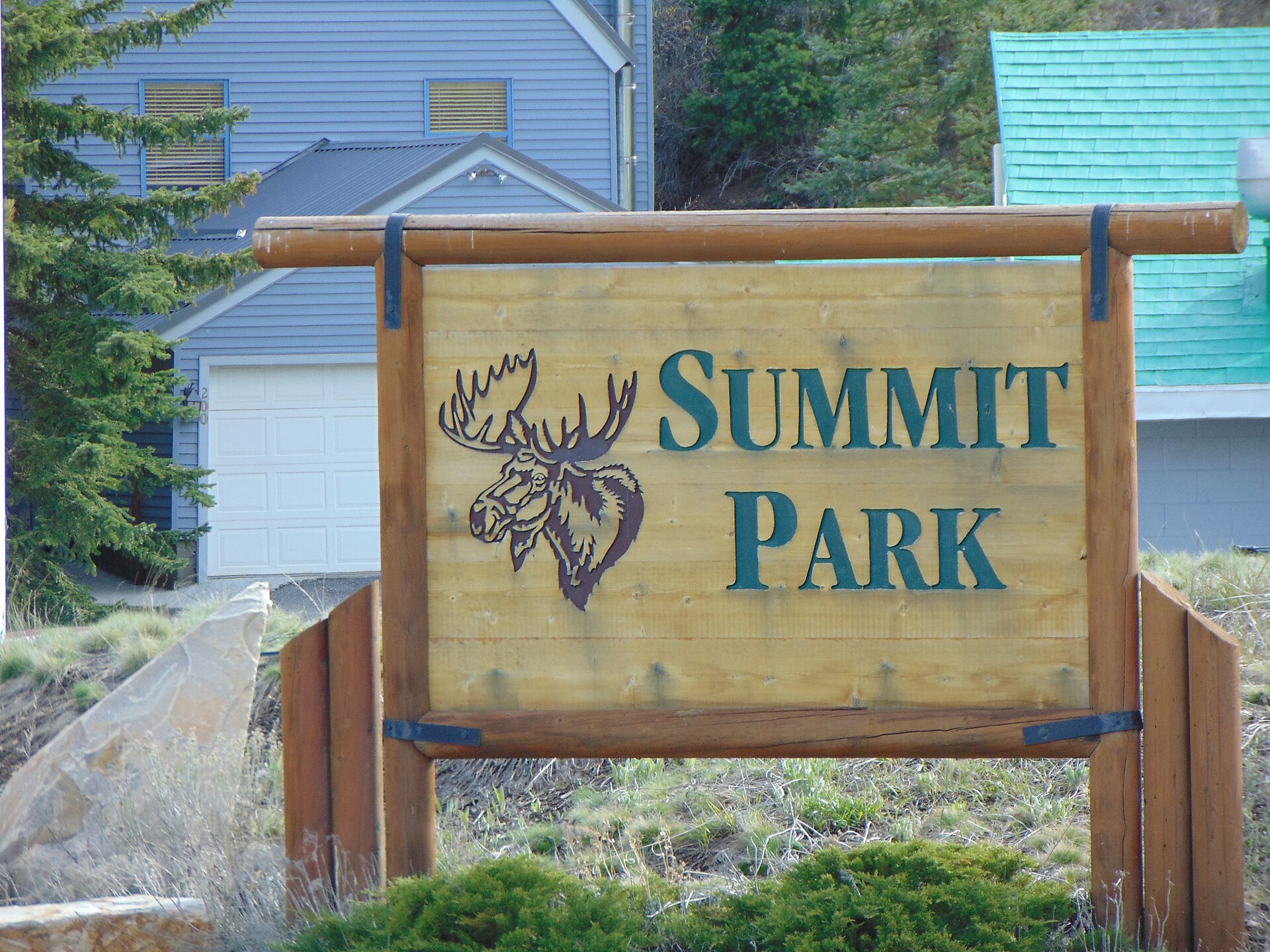 A Summit Park sign on Aspen Driver in Summit Park, Utah, April 2016