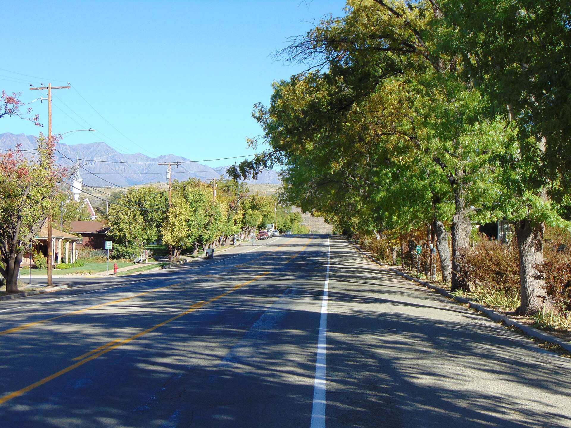 North along Toquerville Boulevard (Utah State Route 17) in Toquerville, Utah, October 2016