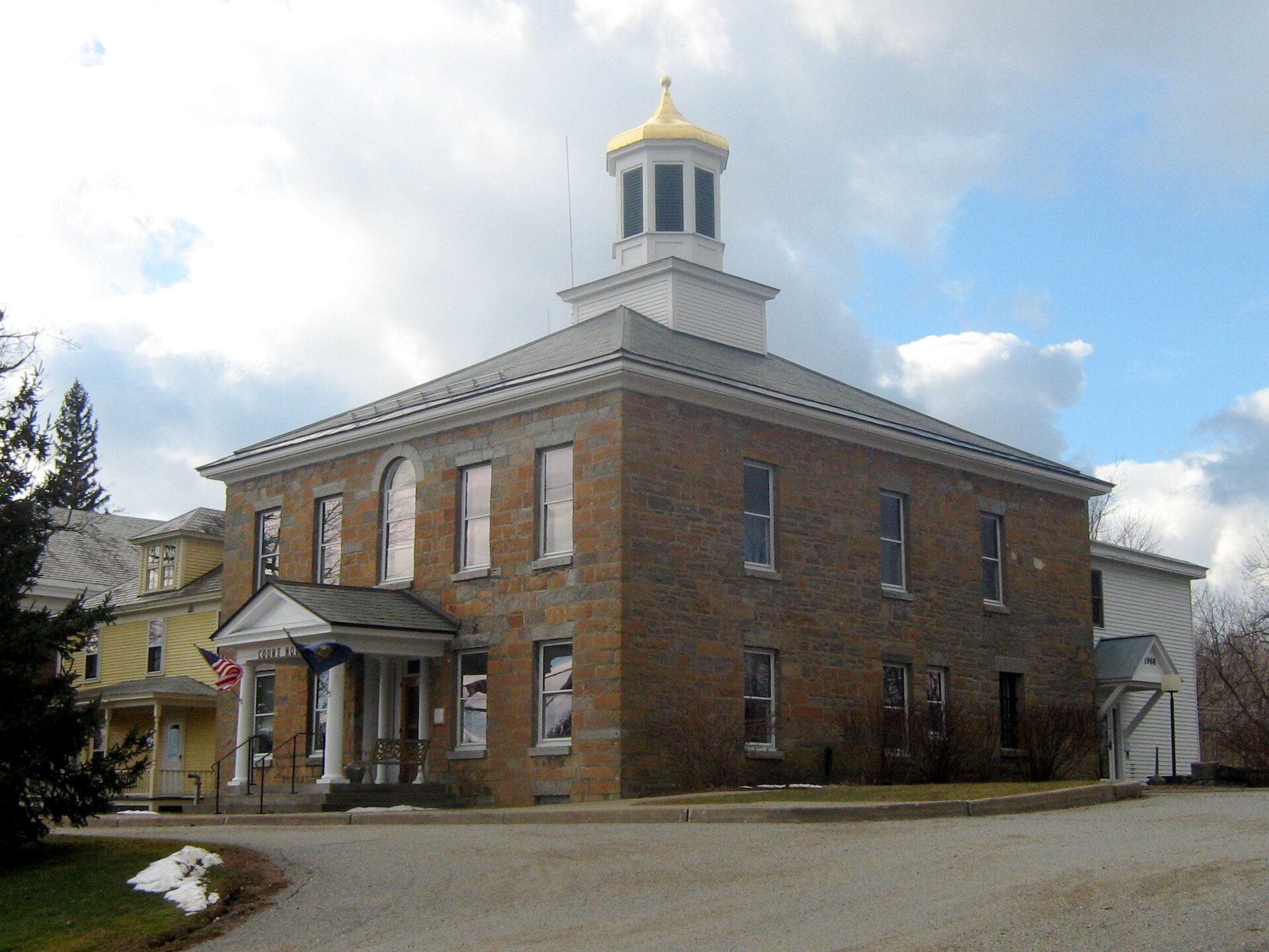 1824 courthouse in North Hero, Vermont, constructed of native marble quarried in nearby Isle La Motte. — Grand Isle County, Vermont