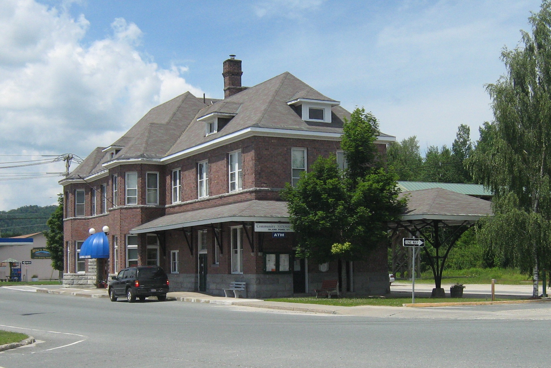 Former Grand Trunk station in Island Pond (Brighton), Vermont.